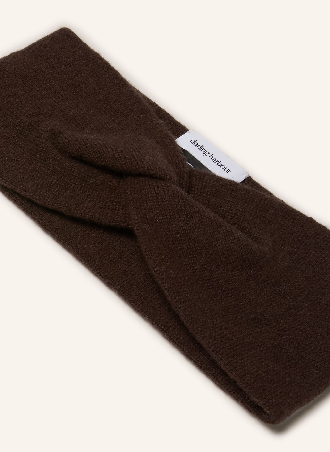darling harbour Stirnband aus Cashmere: DARK BROWN