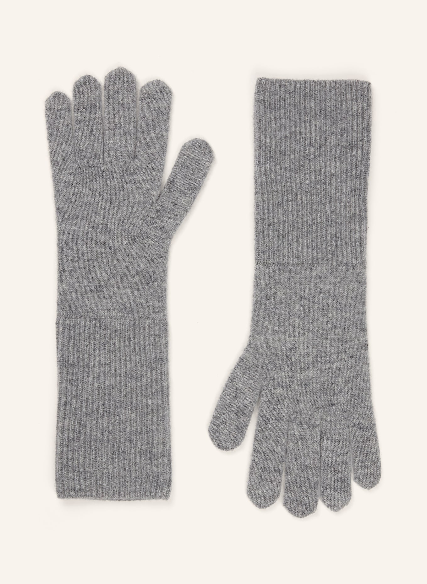 darling harbour Cashmere gloves: GREY MELANGE