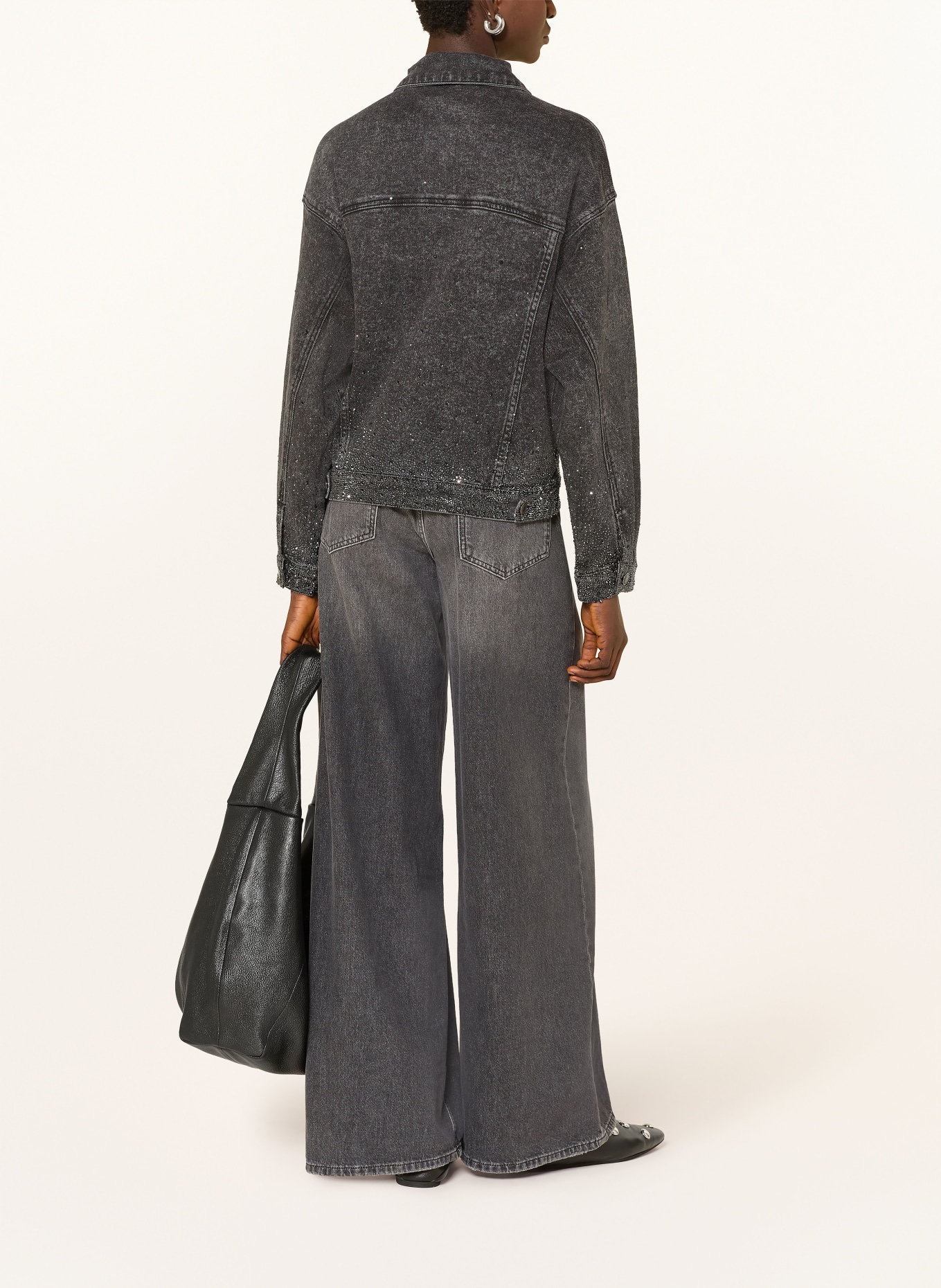 miss goodlife Kurtka dżinsowa z kamieniami ozdobnymi: 328 darkgrey