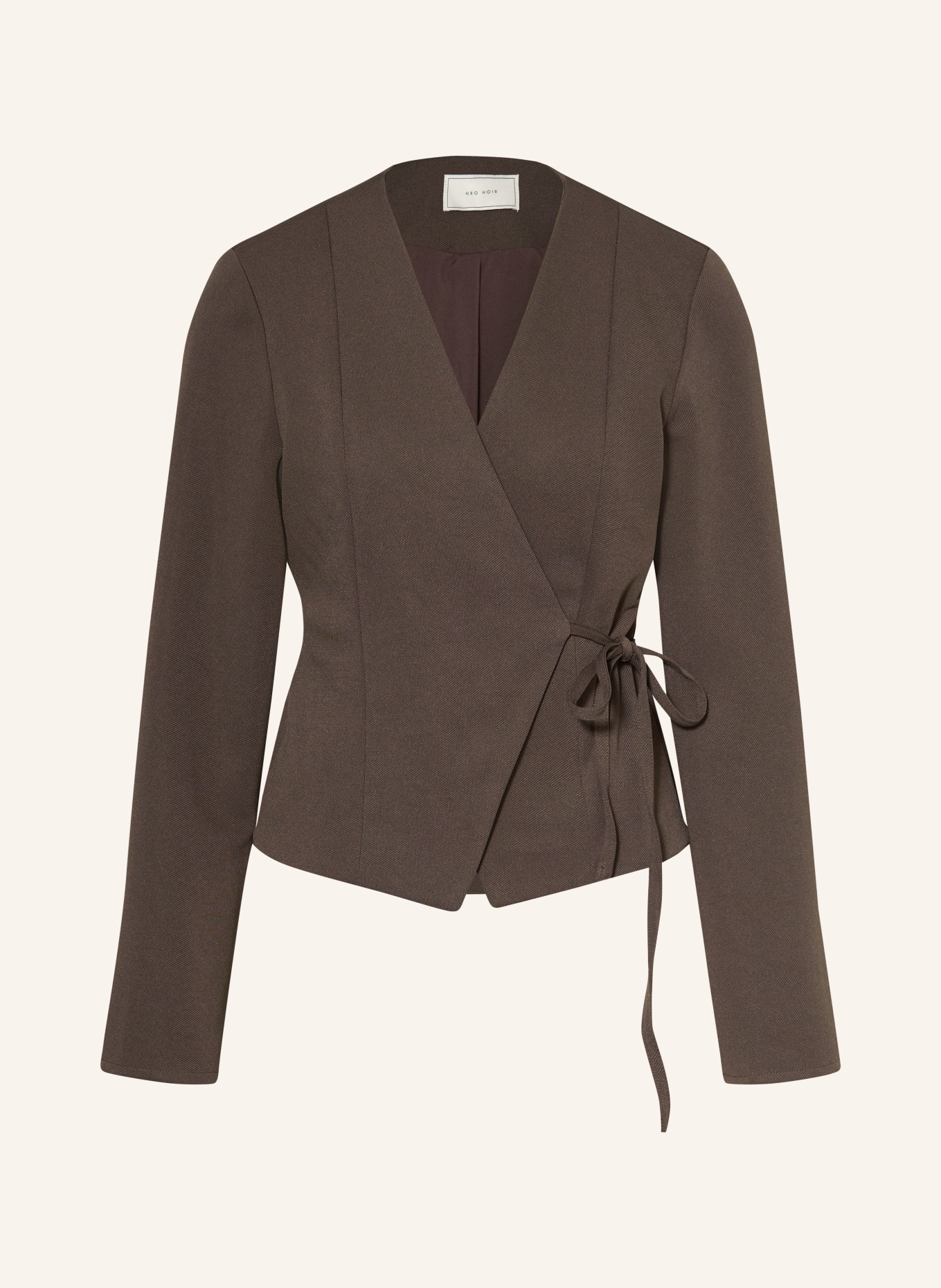 NEO NOIR Zavinovací halenka SIMMI: TMAVĚ HNĚDÁ