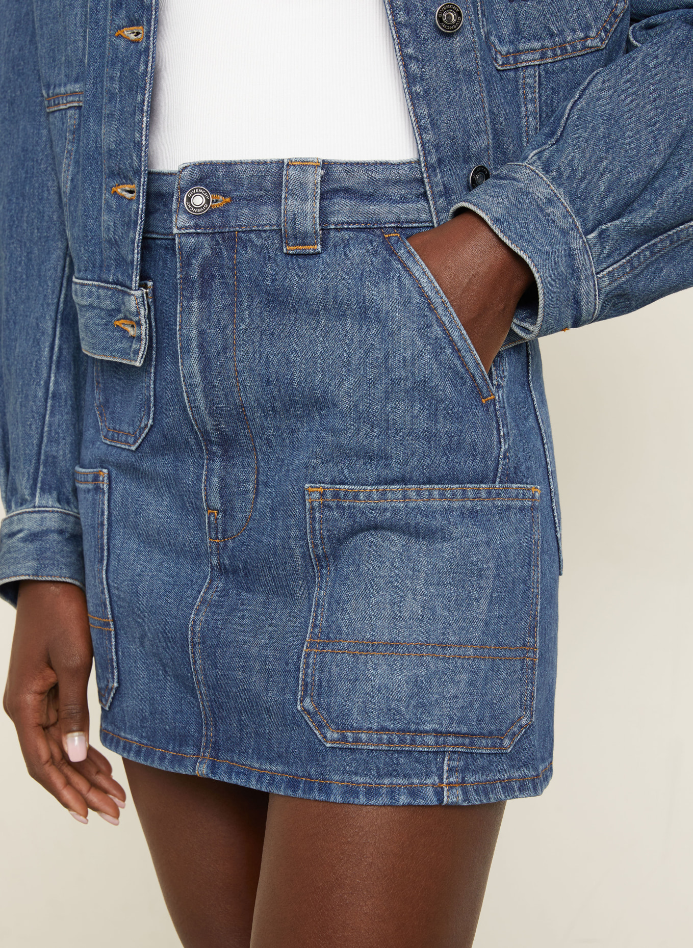 GIVENCHY Jeansrock: BLAU