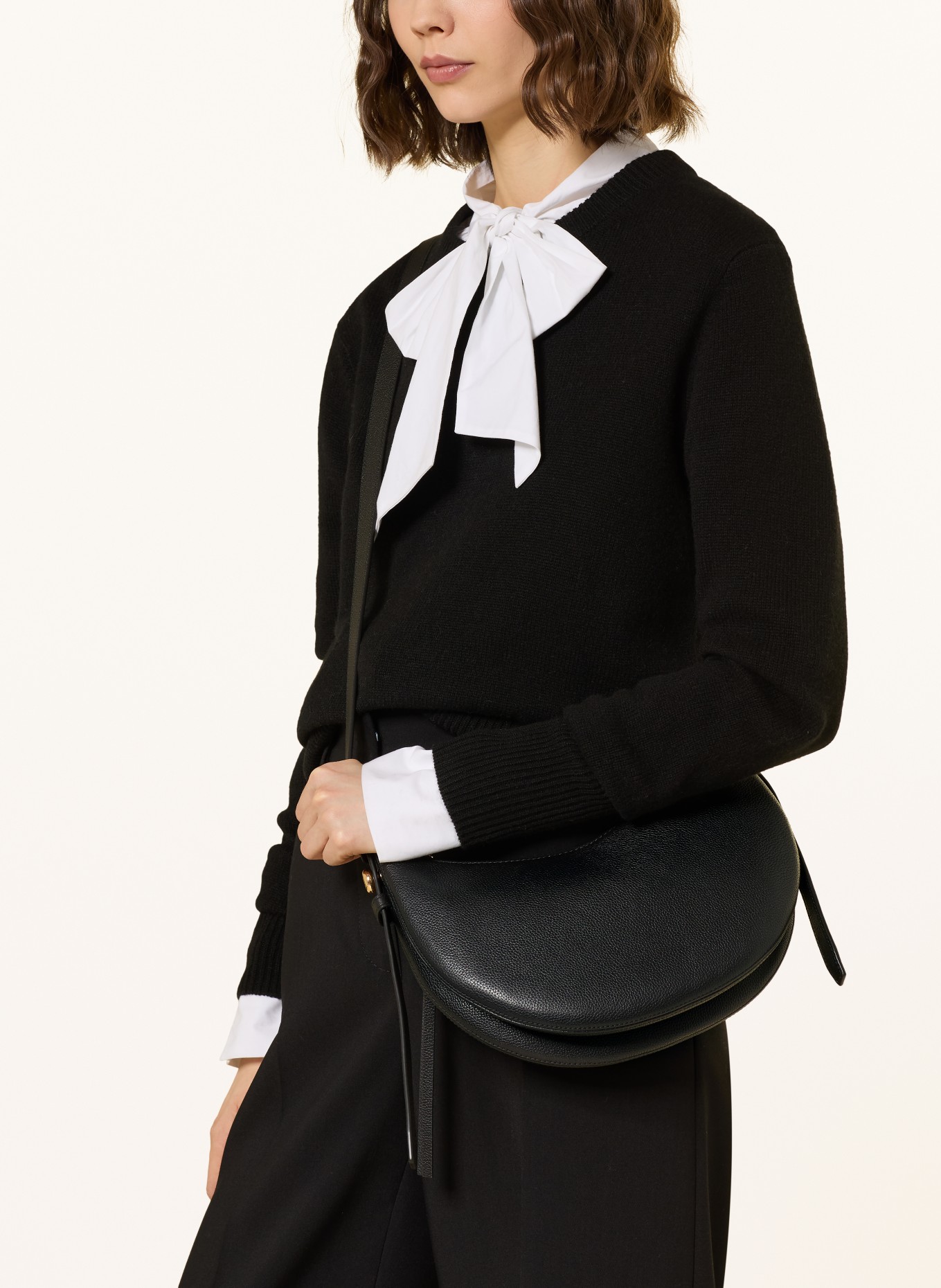 TORY BURCH Umhängetasche ROMY: SCHWARZ / GOLD