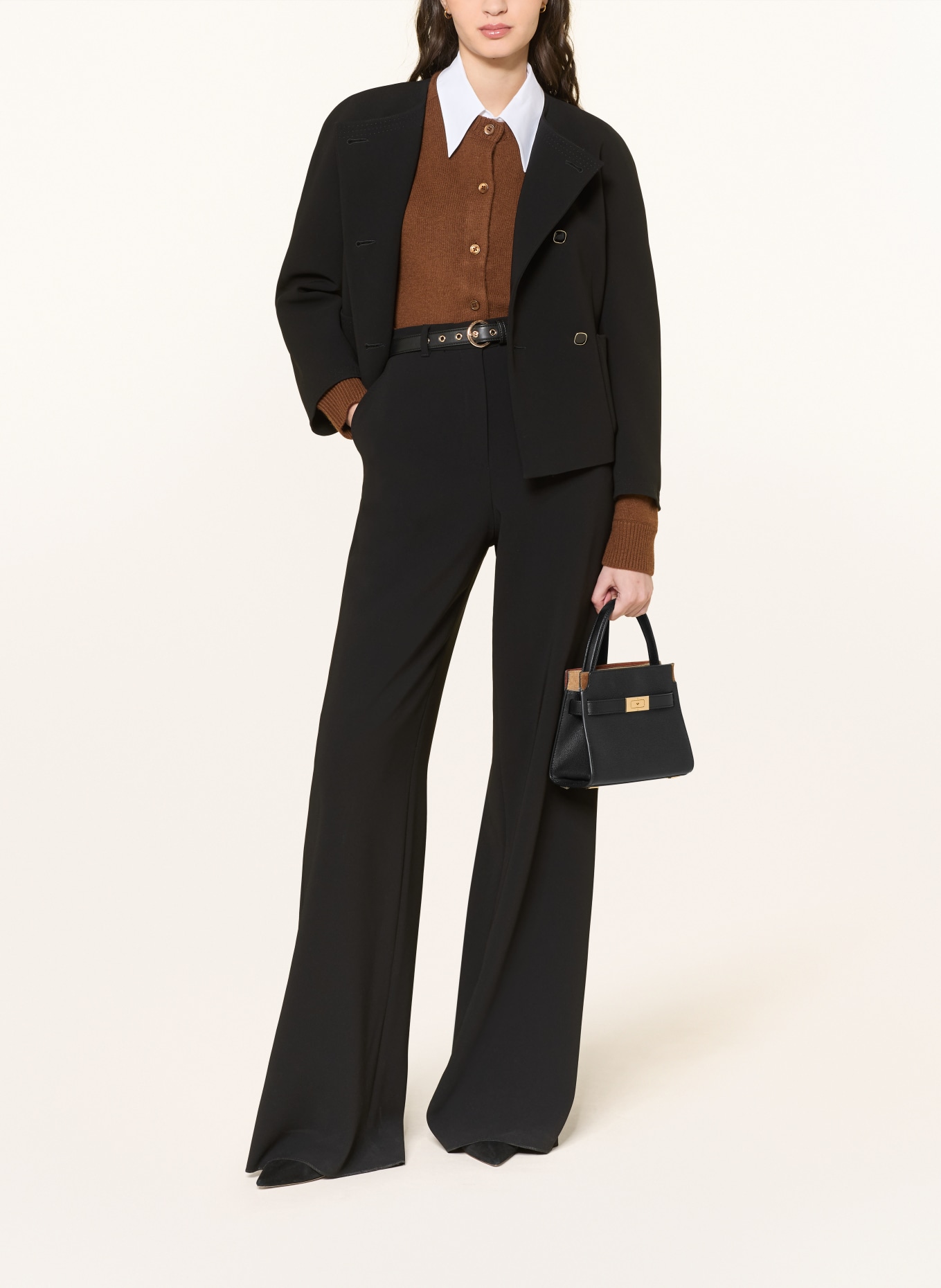 TORY BURCH LEE RADIZWILL SMALL handbag: BLACK / GOLD