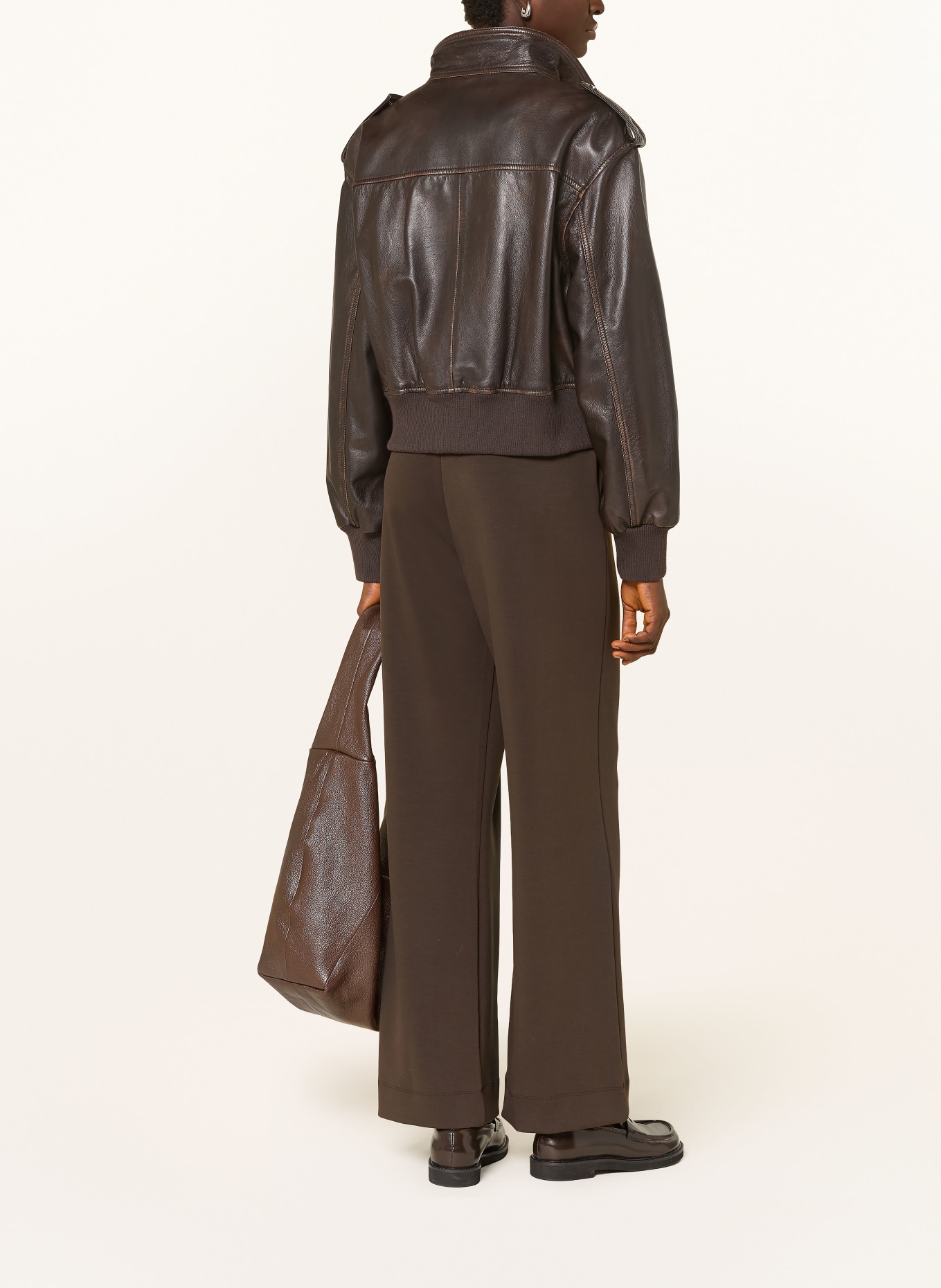 darling harbour spodnie dżersejowe: CHOCOLATE