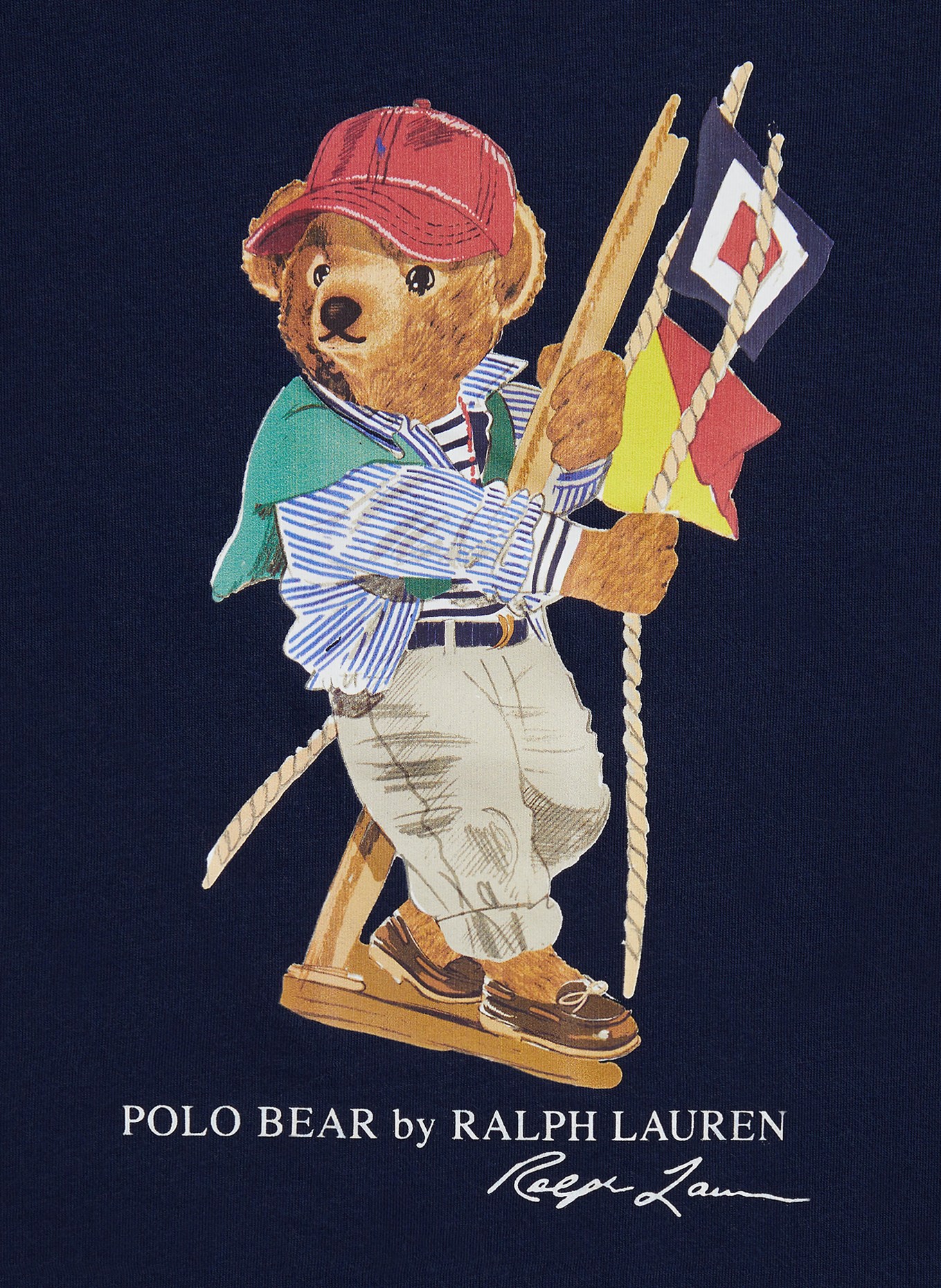 POLO RALPH LAUREN T-Shirt: DUNKELBLAU / ROT / GRÜN