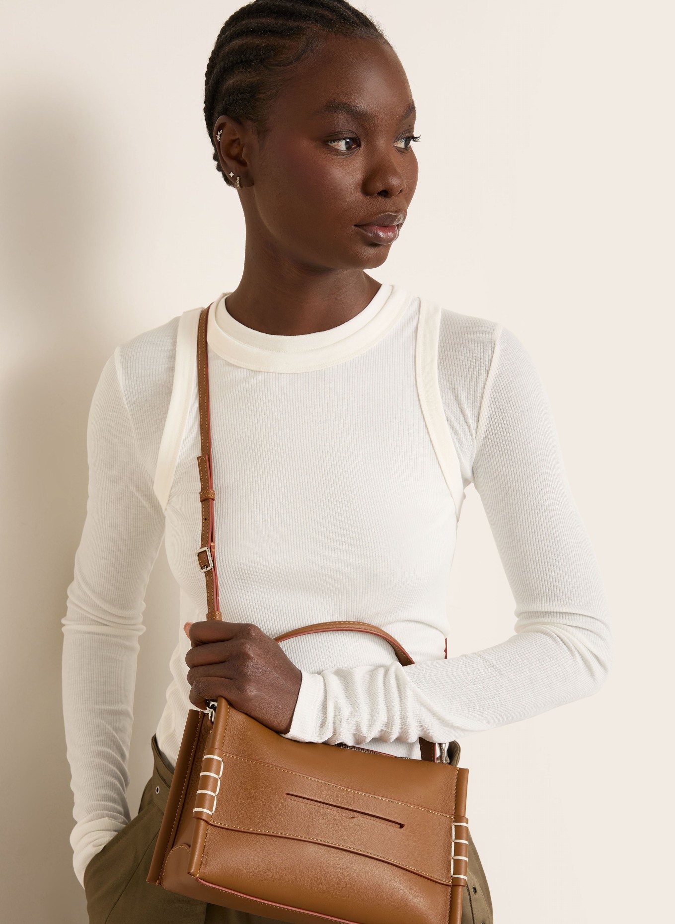 JW ANDERSON Handtasche LOAFER SMALL: COGNAC