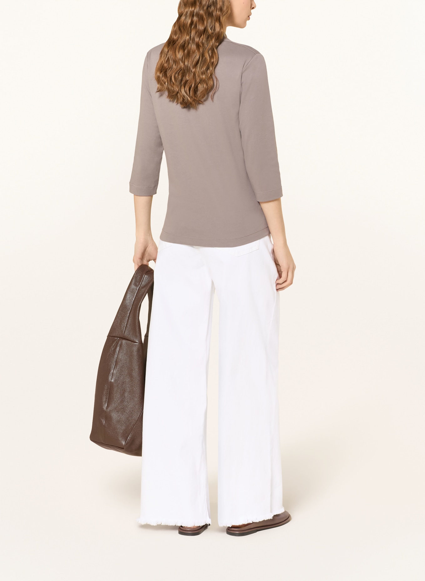 efixelle Tričko s 3/4 rukávem: ČERNOŠEDÁ