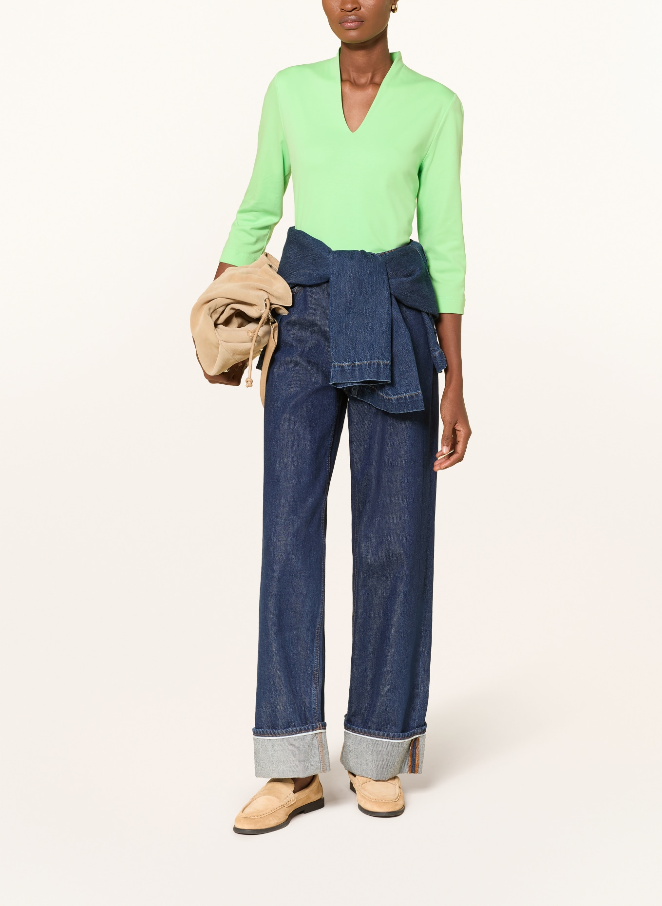 efixelle Shirt mit 3/4-Arm: NEONGRÜN