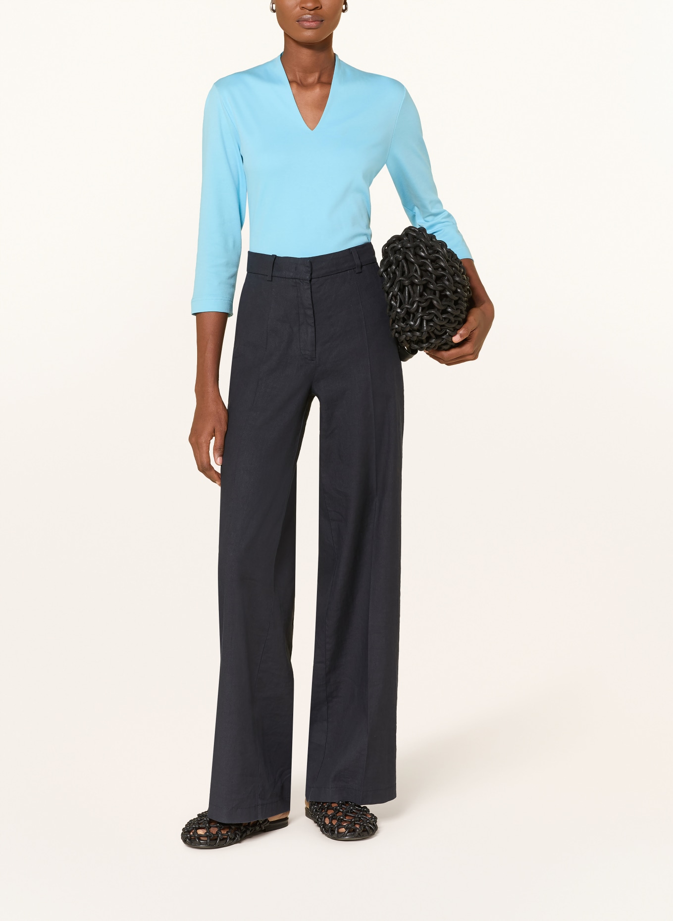 efixelle Shirt mit 3/4-Arm: HELLBLAU