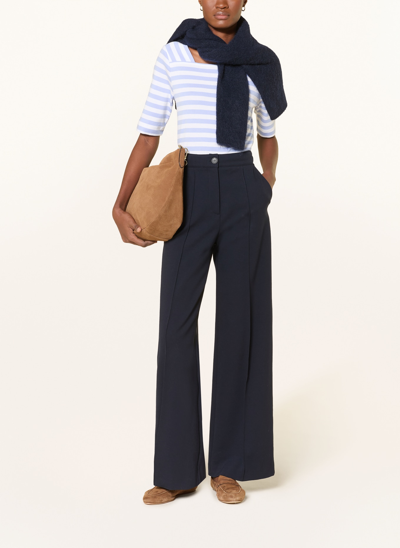 efixelle tričko: BÍLÁ / TMAVĚ MODRÁ