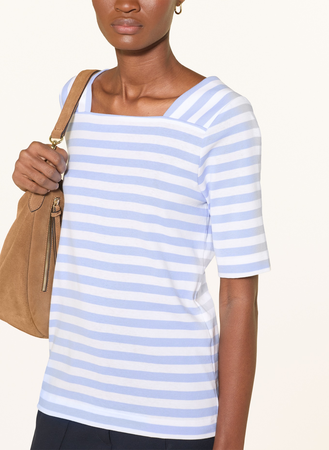 efixelle tričko: BÍLÁ / TMAVĚ MODRÁ