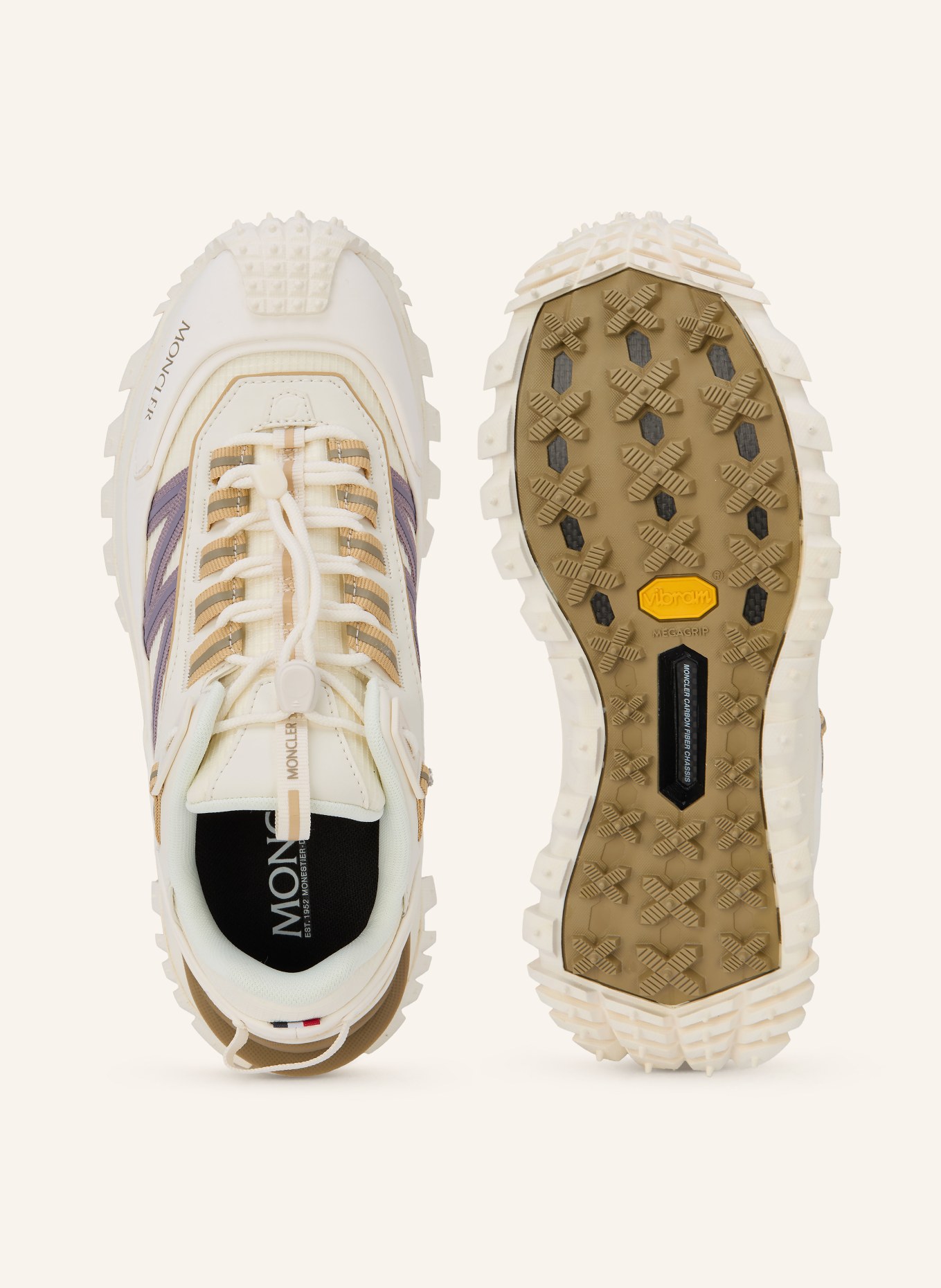 MONCLER Sneaker TRAILGRIP: ECRU / BEIGE / HELLLILA