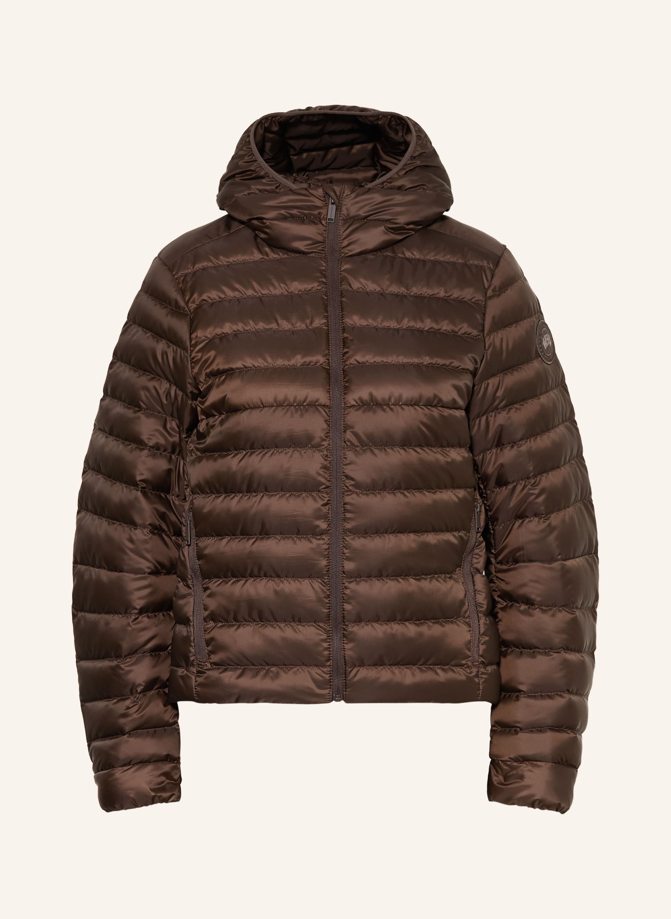 CANADA GOOSE Lightweight down jacket AETHERA: DARK BROWN