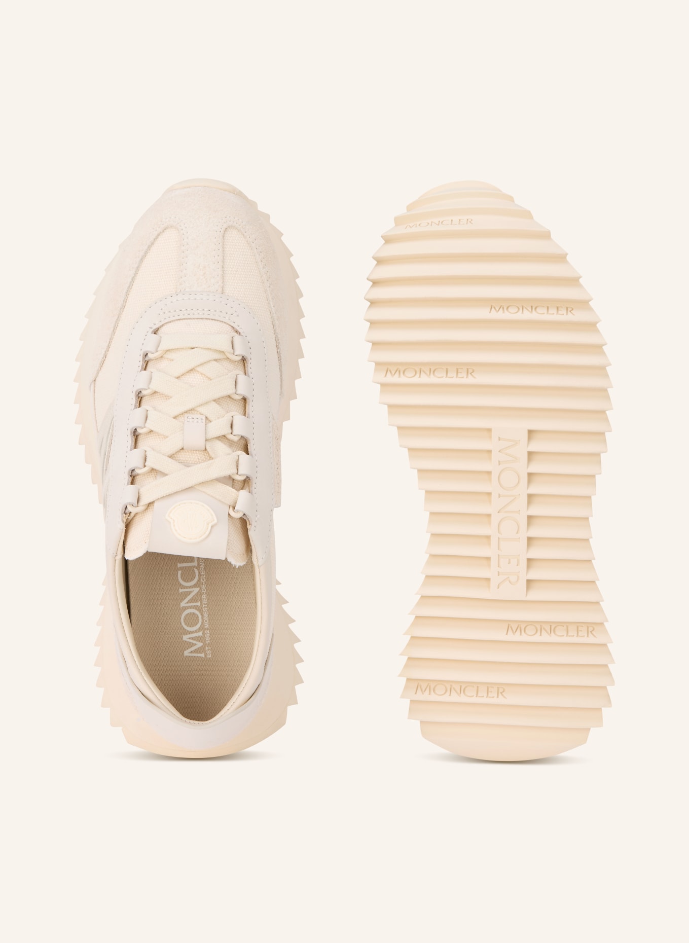 MONCLER Sneaker PACEY2: HELLGRAU / CREME