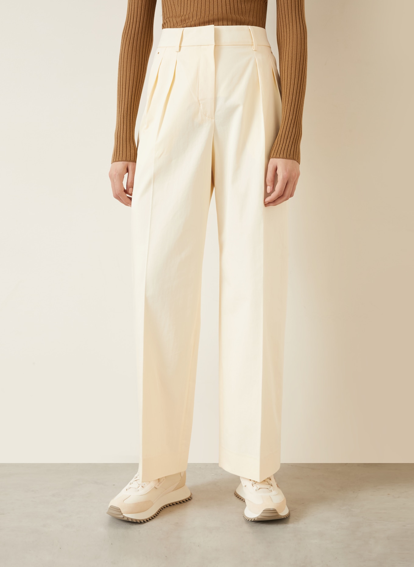 MONCLER Marlenehose: CREME