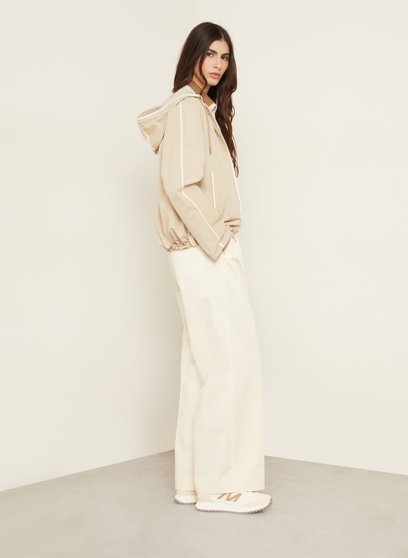 MONCLER Marlenehose: CREME