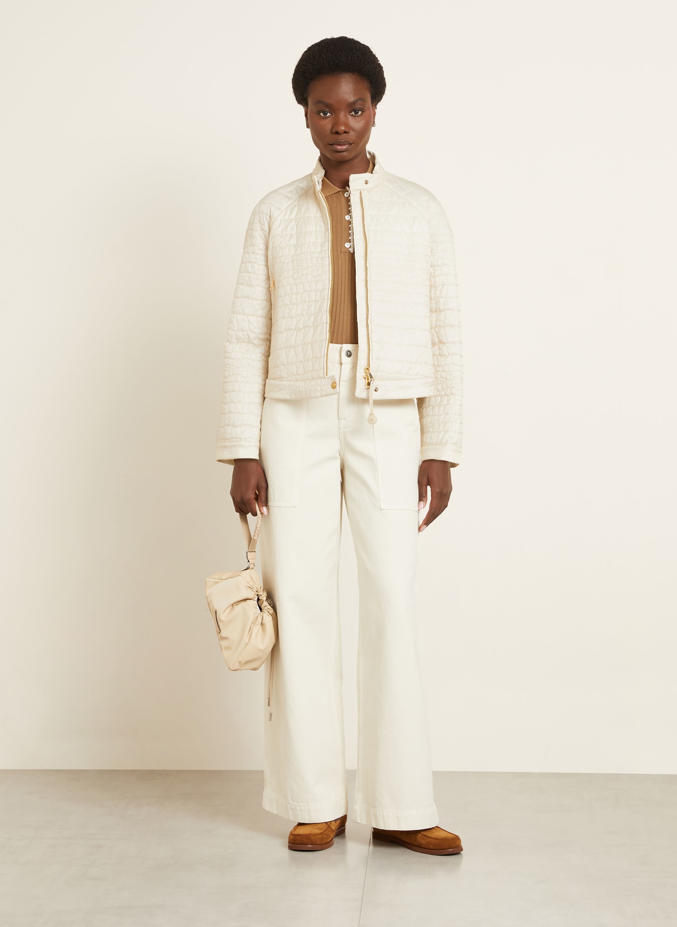 MONCLER Lightweight-Daunenjacke AUBRIETA: BEIGE