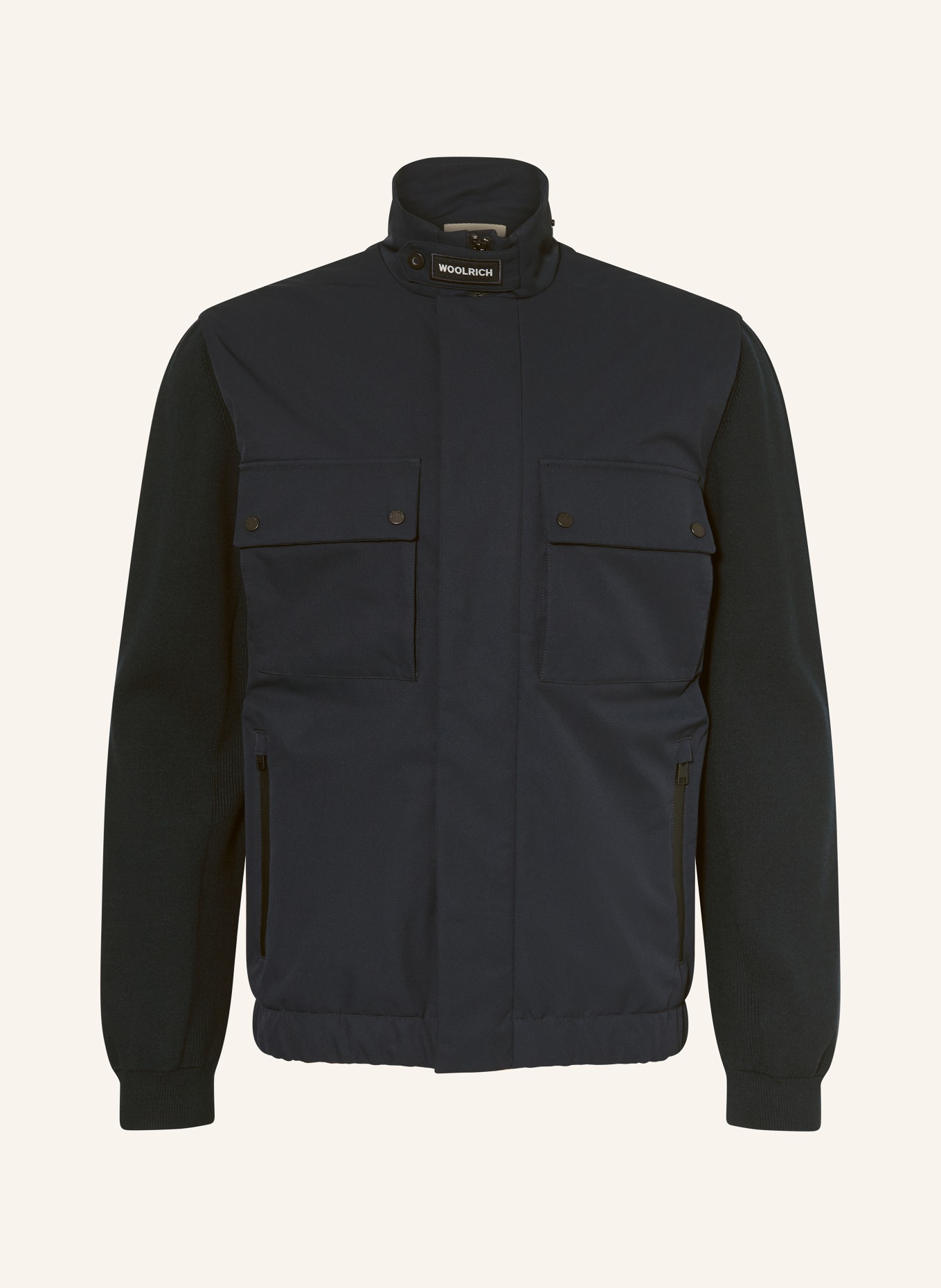 WOOLRICH Jacke im Materialmix: DUNKELBLAU