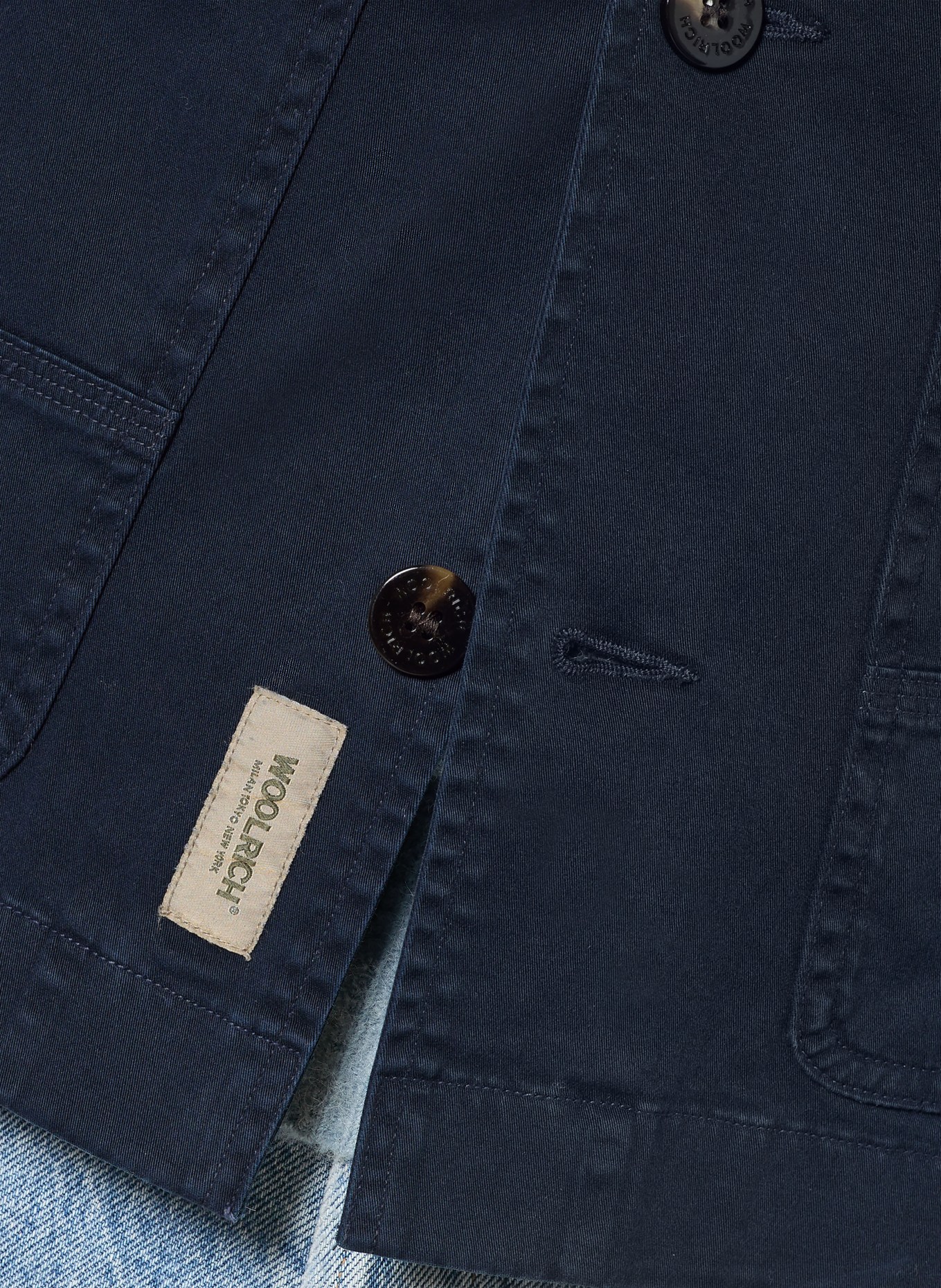 WOOLRICH Overjacket: DUNKELBLAU