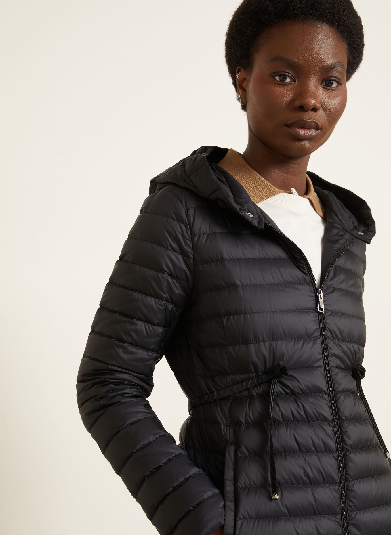 MONCLER Lightweight-Daunenmantel BARBEL: SCHWARZ