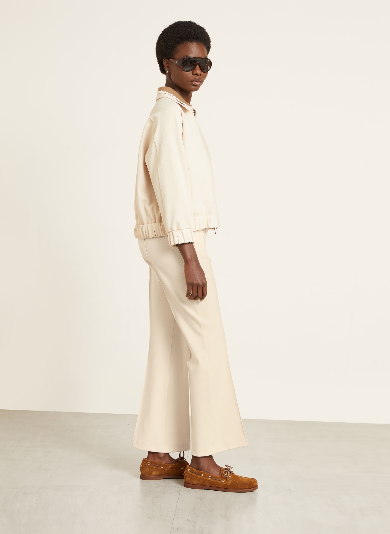 MONCLER spodnie: BEŻOWY