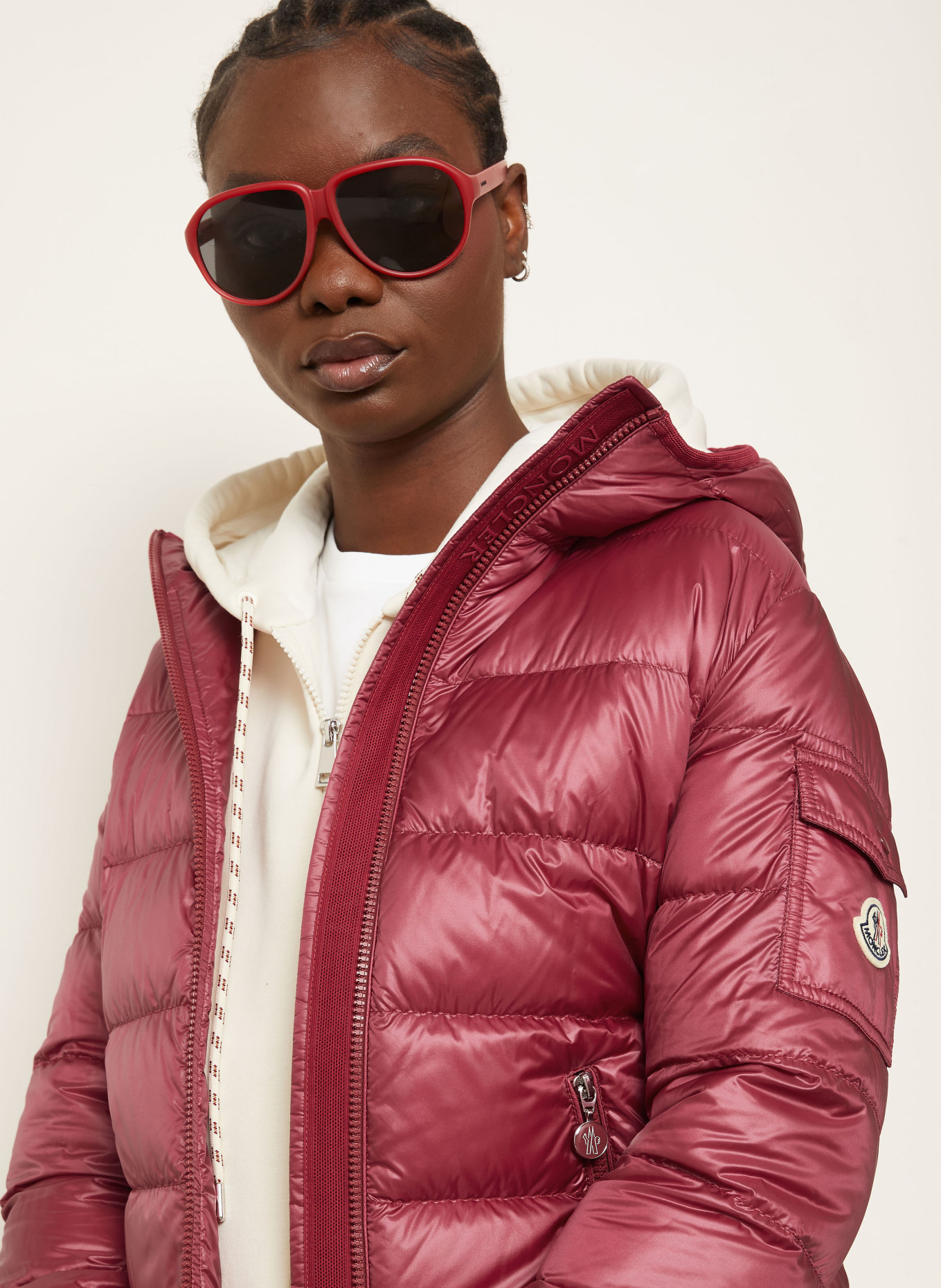 MONCLER Daunenjacke GLESSE: DUNKELROT