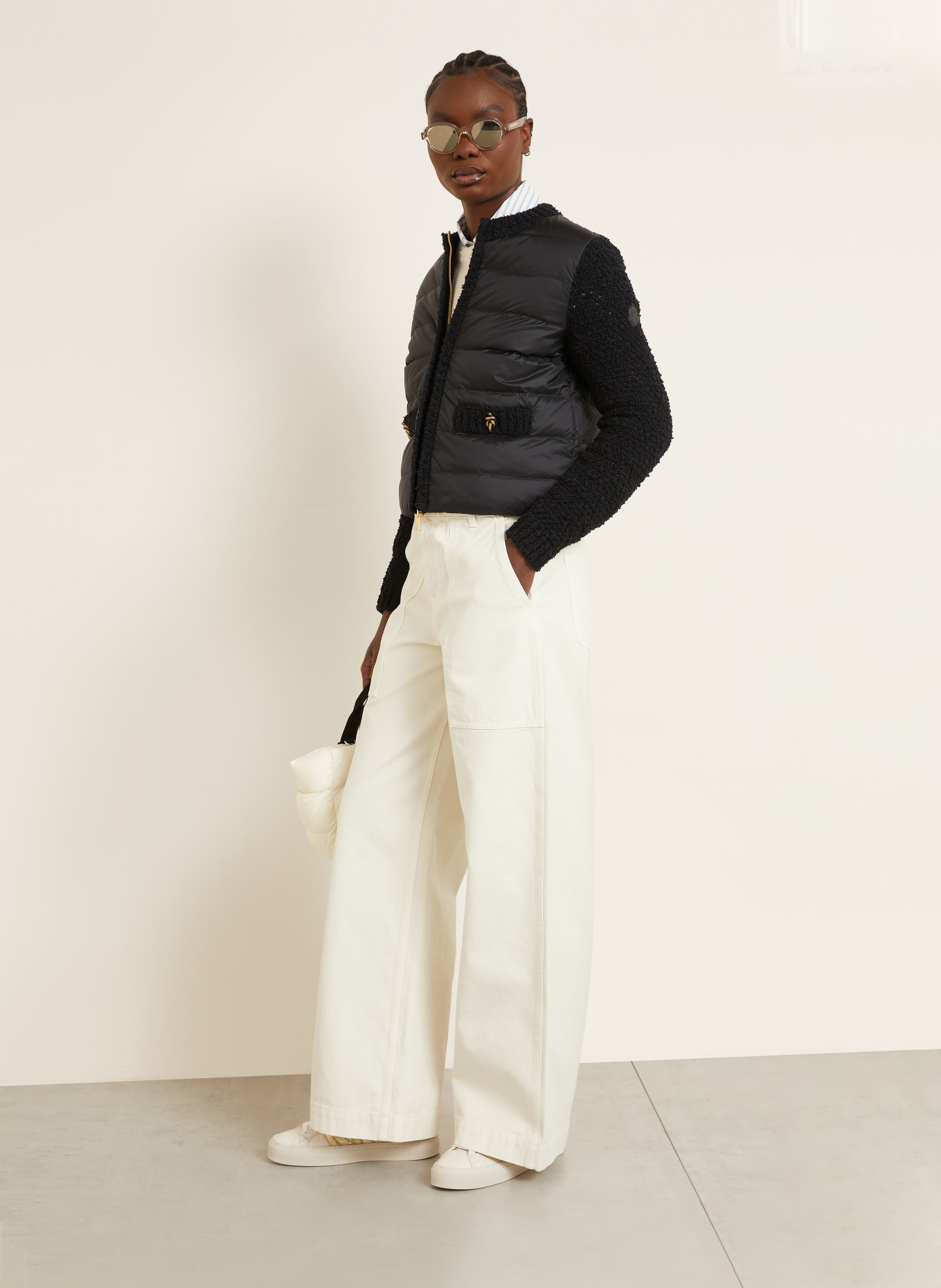 MONCLER Wide Leg Jeans: 20F