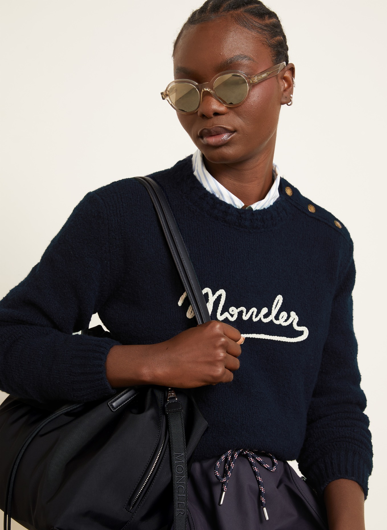 MONCLER Pullover: DUNKELBLAU