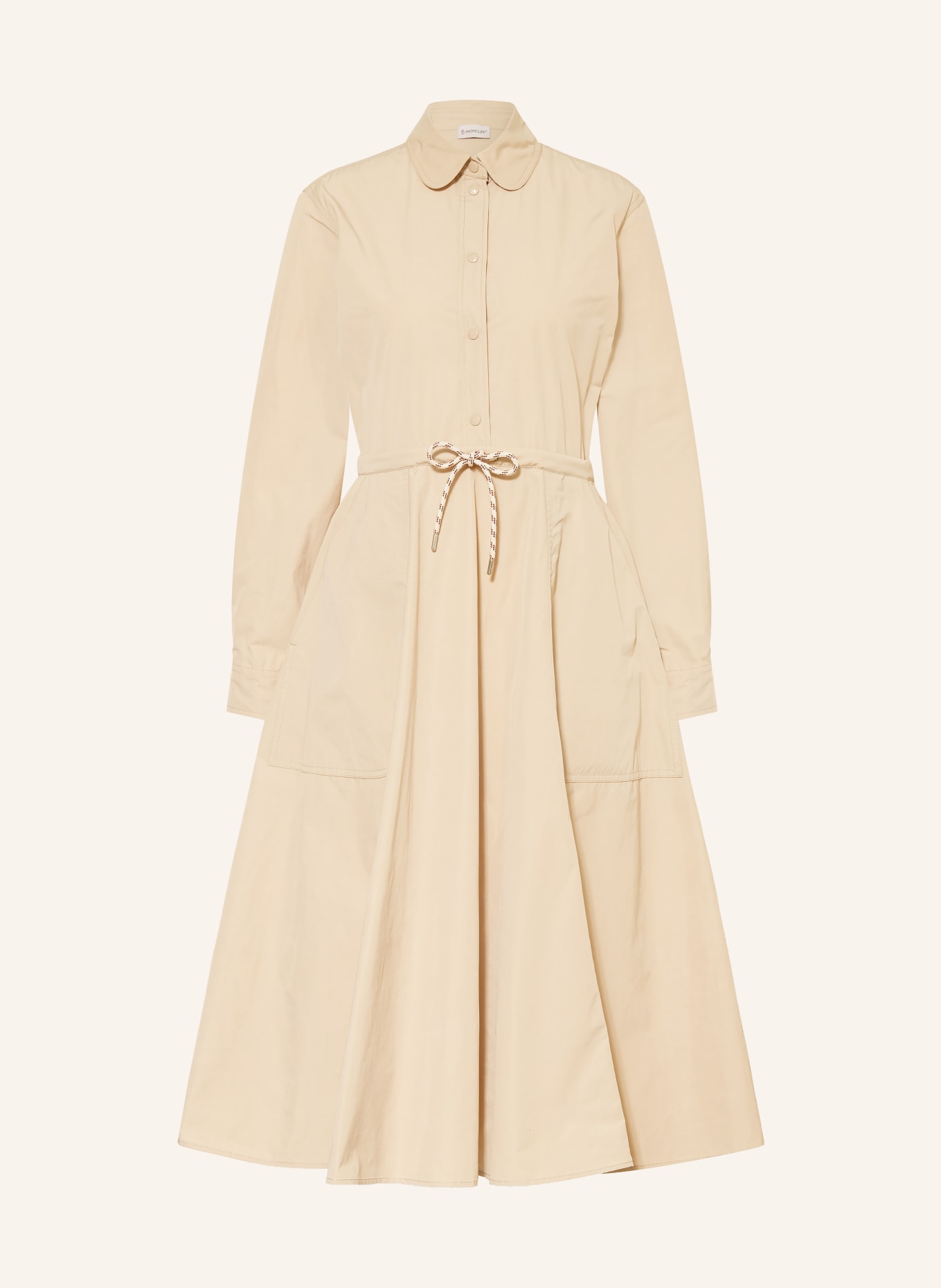 MONCLER Hemdblusenkleid: BEIGE