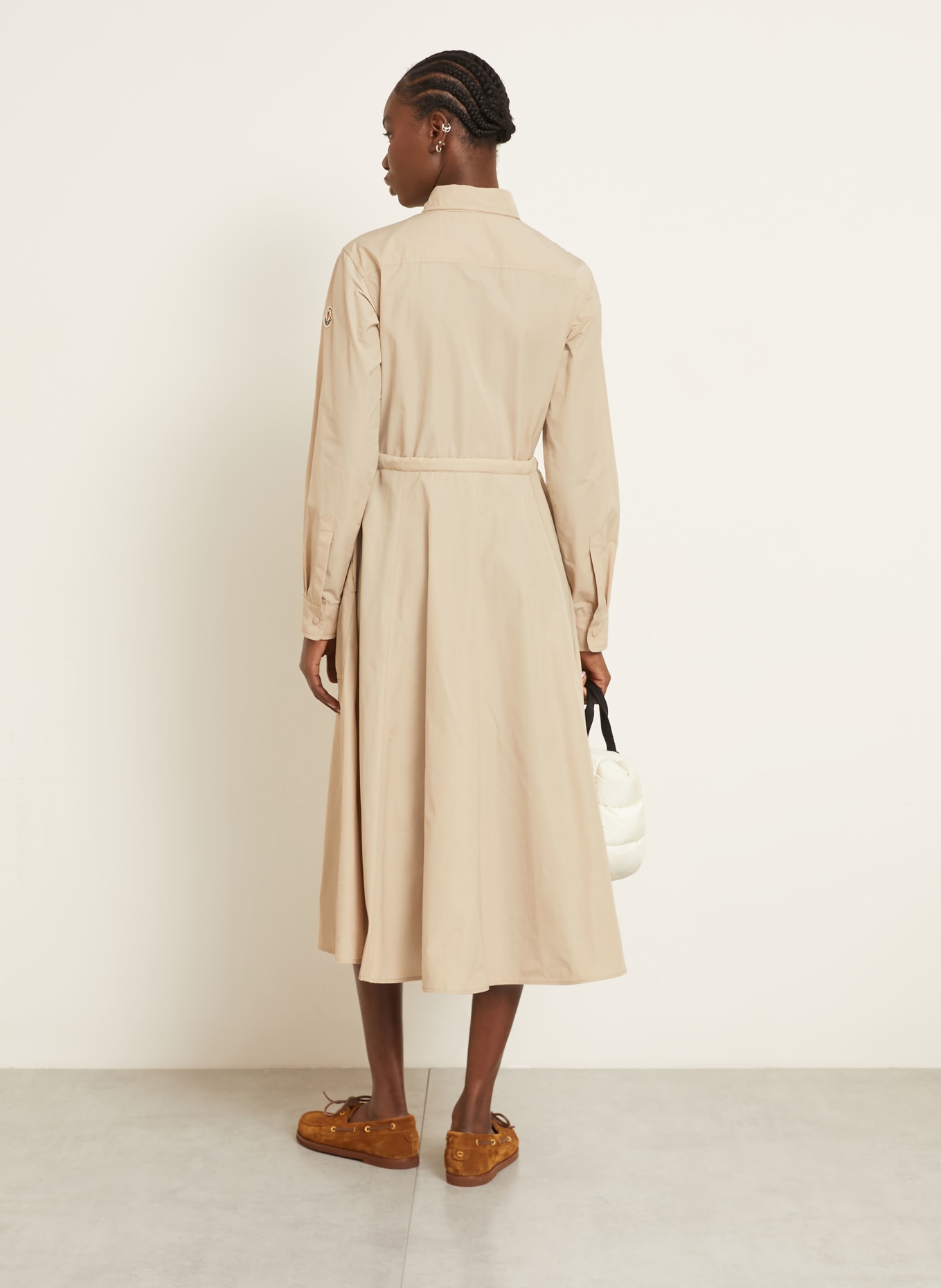MONCLER Hemdblusenkleid: BEIGE