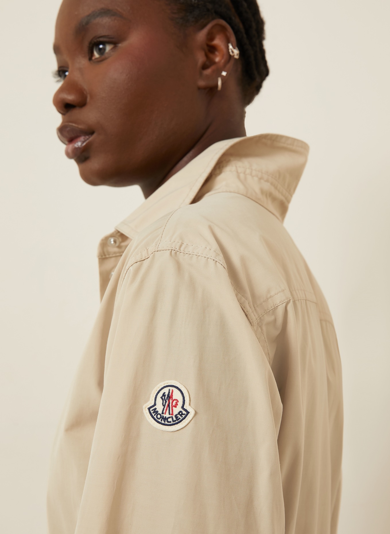 MONCLER Hemdblusenkleid: BEIGE