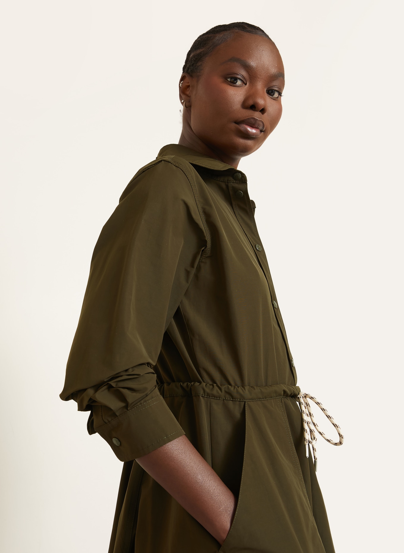 MONCLER Hemdblusenkleid: KHAKI