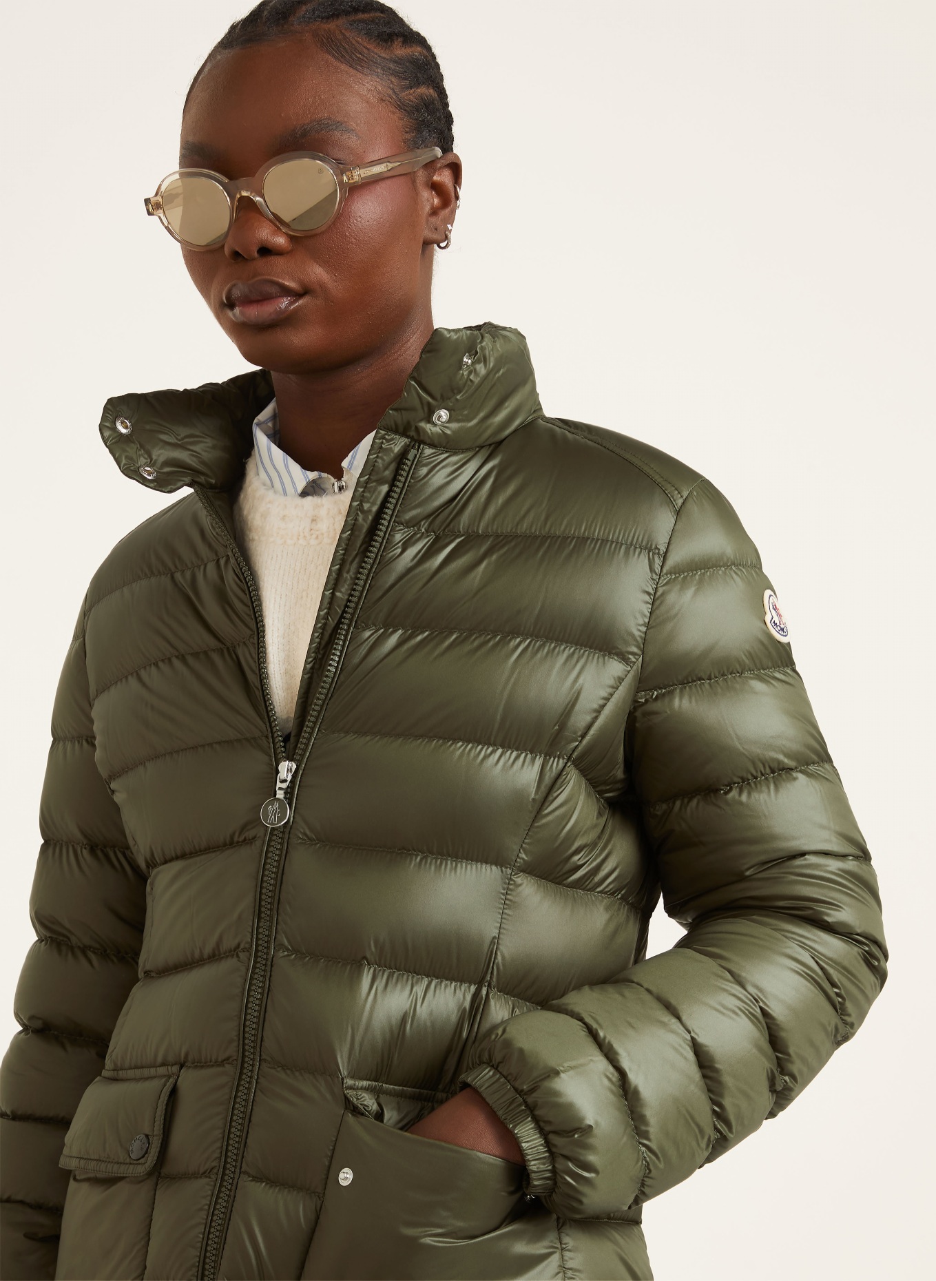MONCLER Lightweight-Daunenmantel GENET: OLIV
