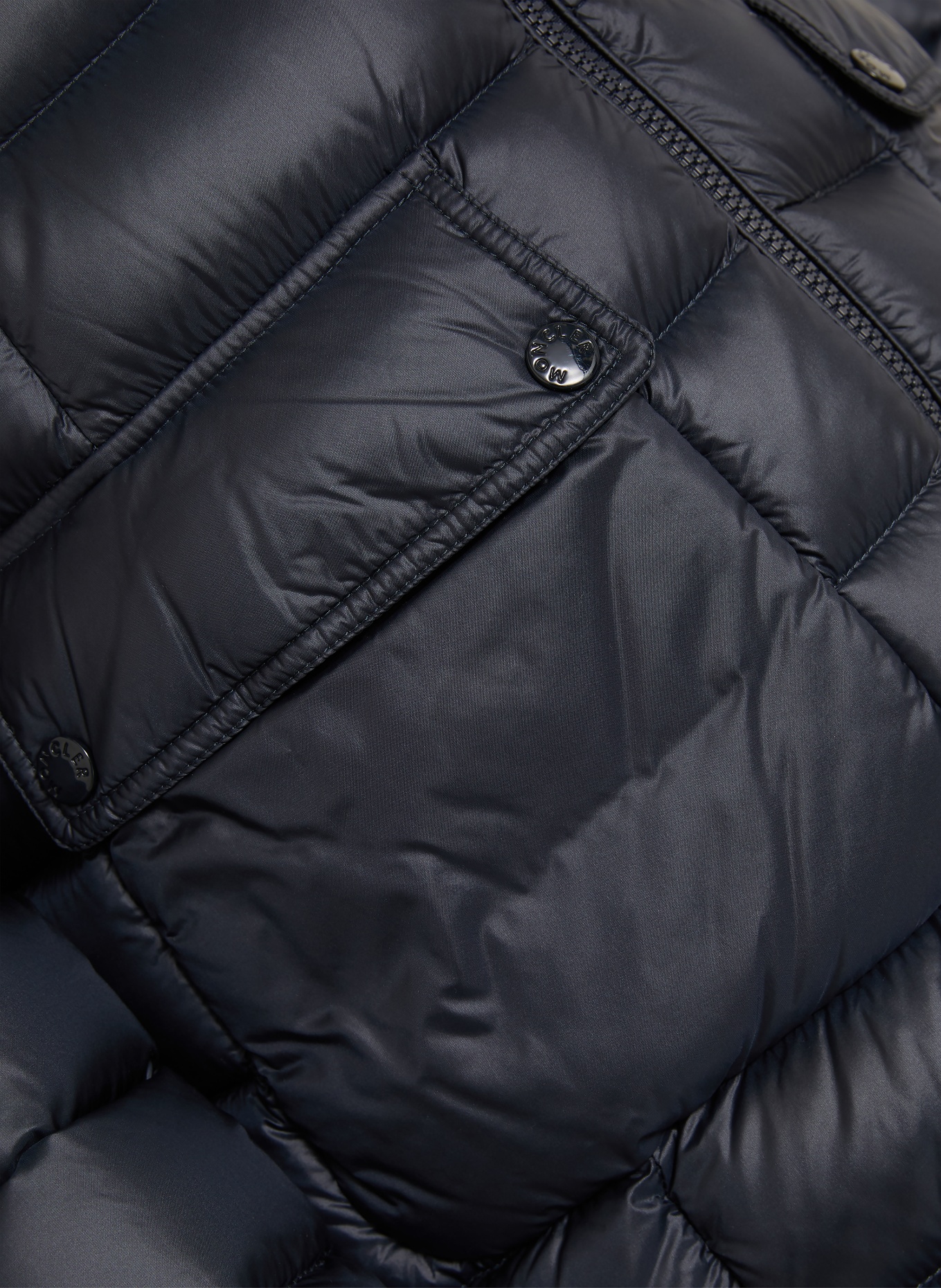 MONCLER Lightweight-Daunenmantel GENET: DUNKELBLAU