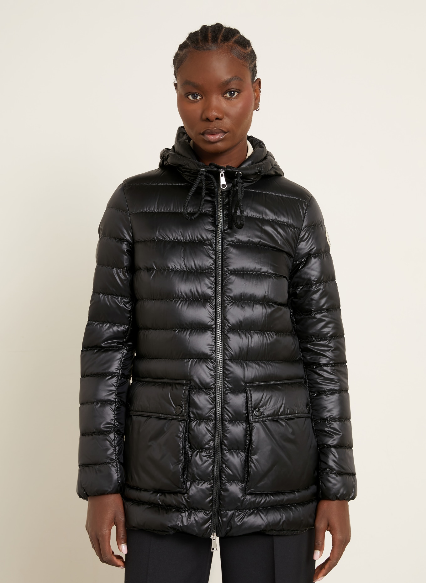 MONCLER Lightweight-Daunenmantel JASMIN: SCHWARZ
