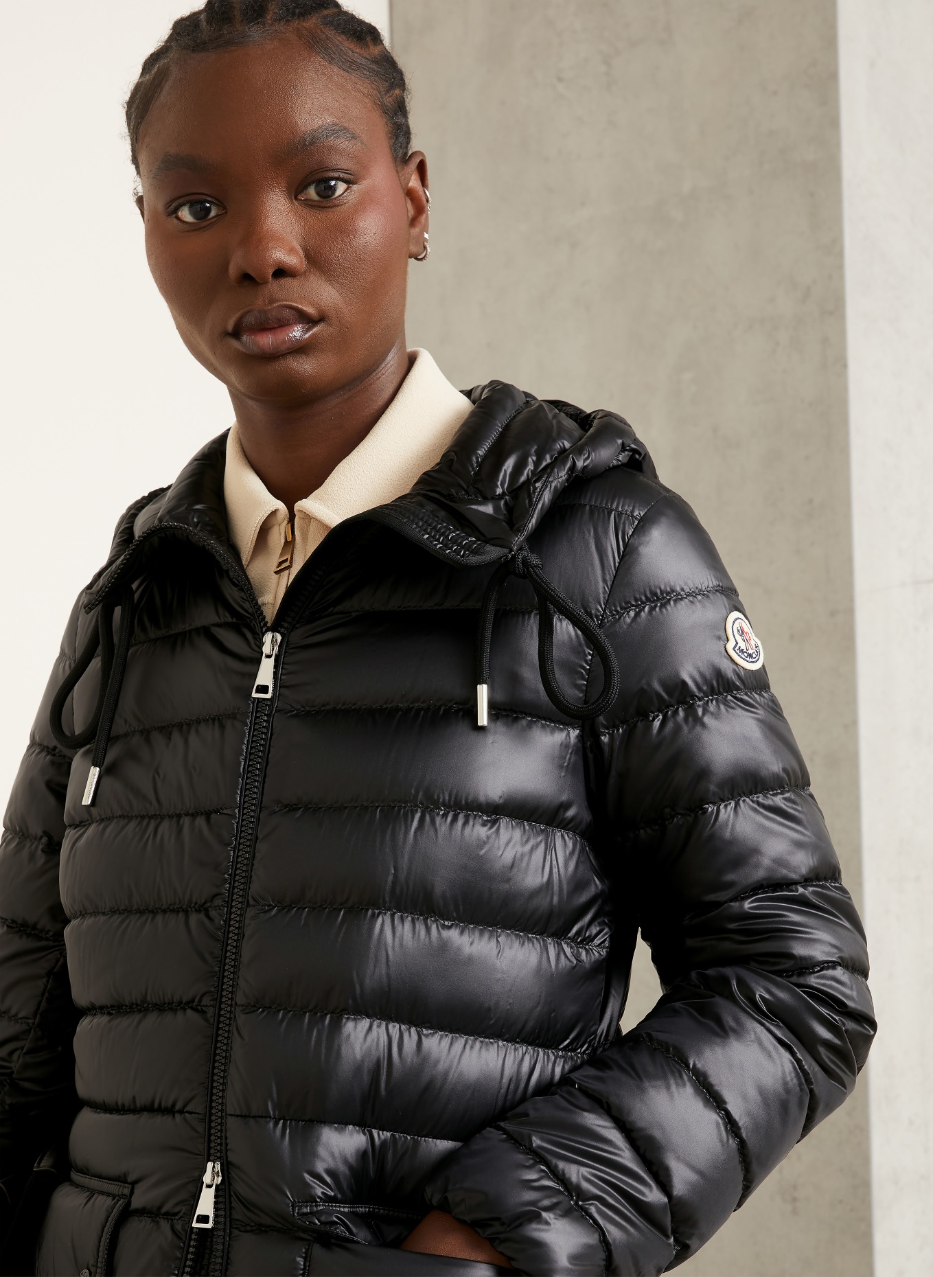 MONCLER Lightweight-Daunenmantel JASMIN: SCHWARZ