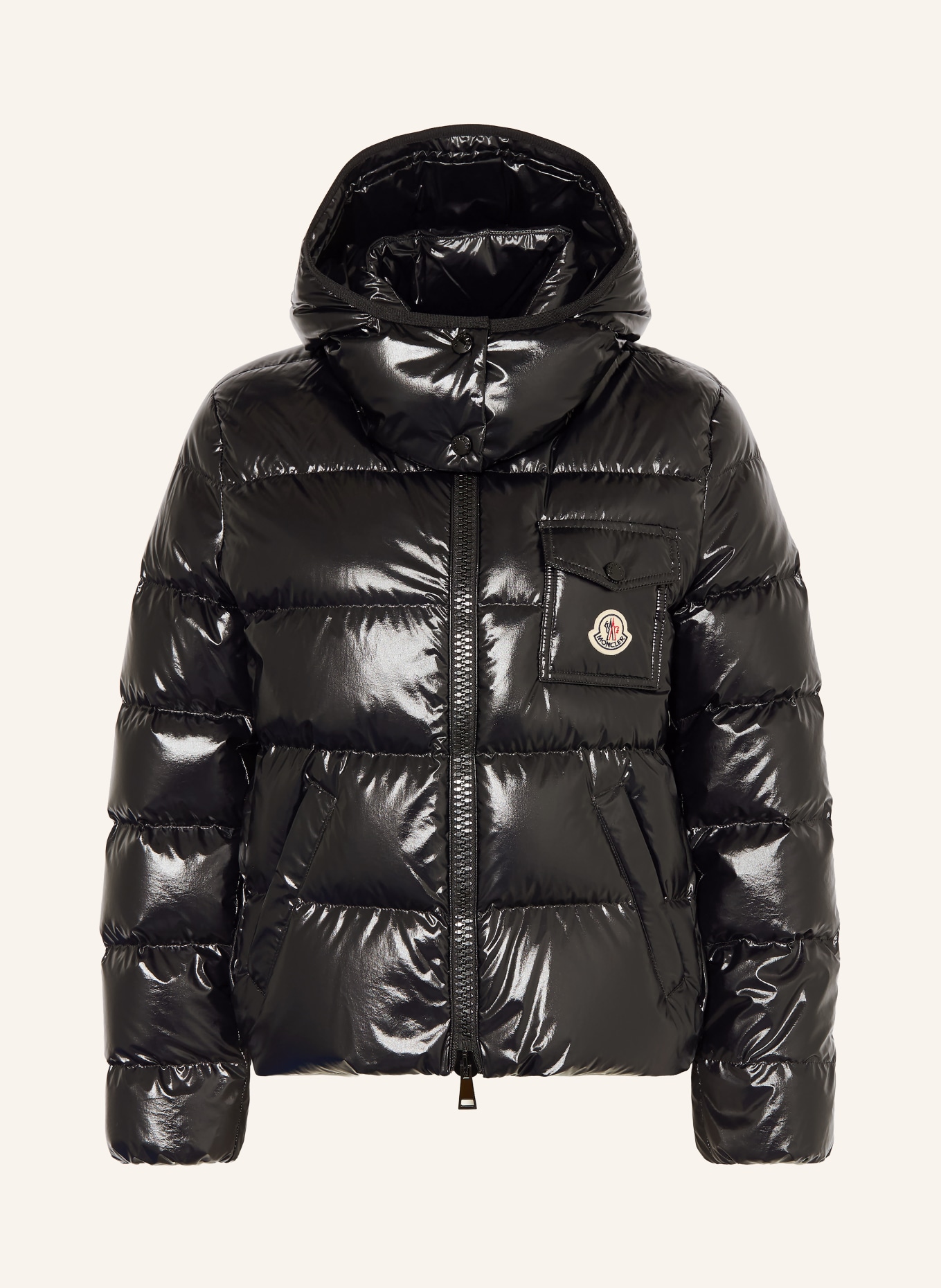 MONCLER Daunenjacke ANDRO mit abnehmbarer Kapuze: SCHWARZ