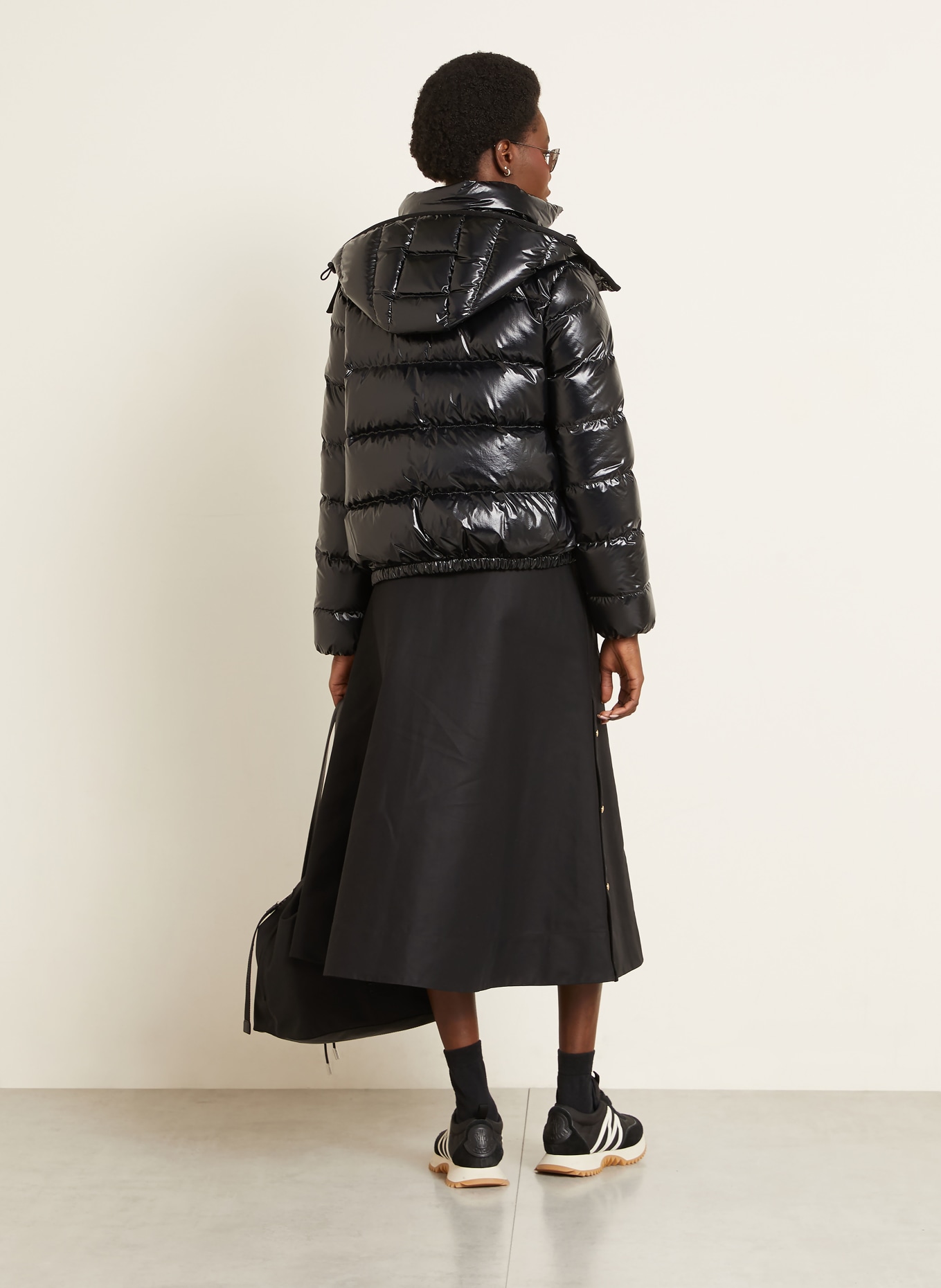 MONCLER Daunenjacke ANDRO mit abnehmbarer Kapuze: SCHWARZ
