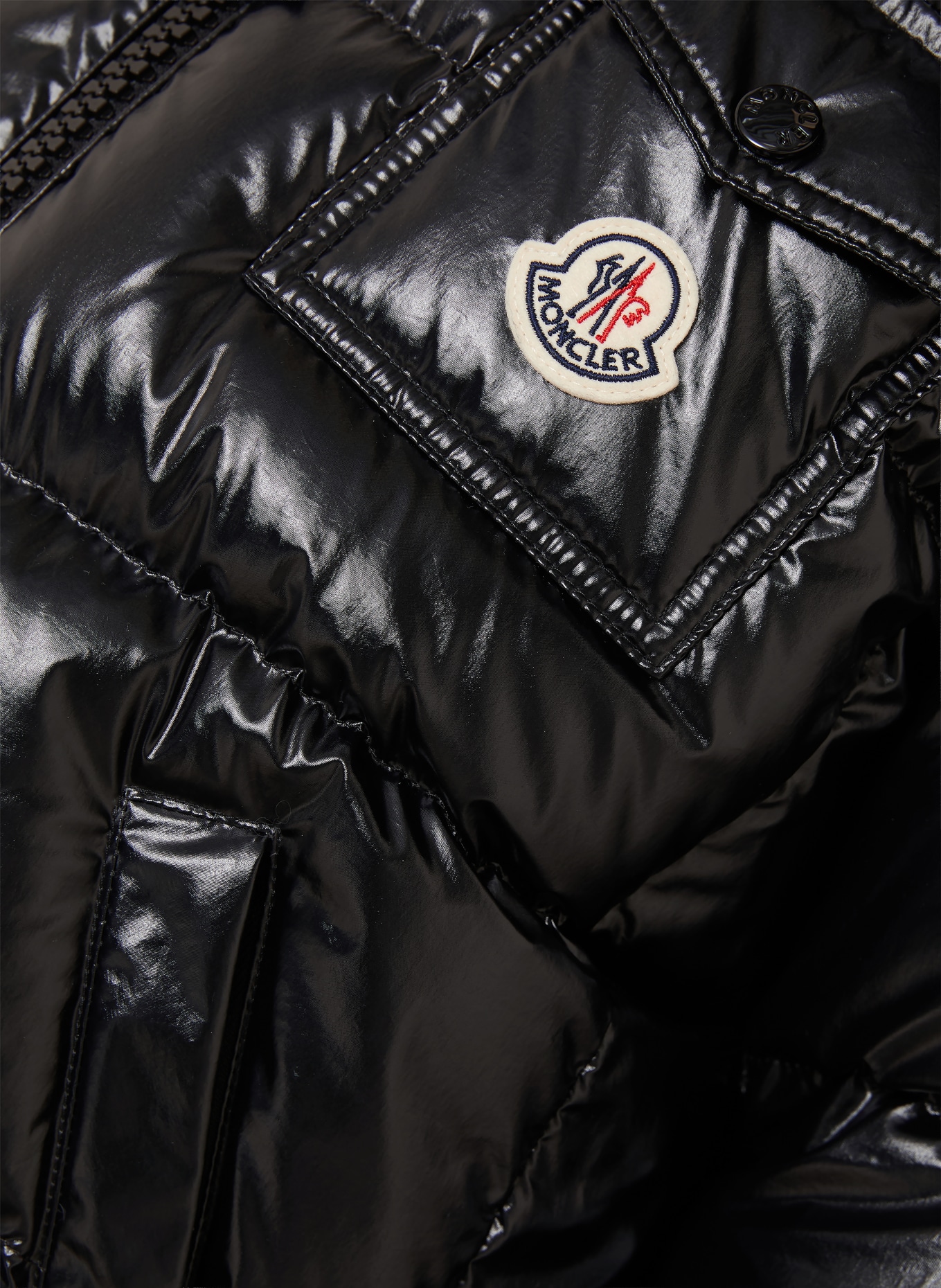 MONCLER Daunenjacke ANDRO mit abnehmbarer Kapuze: SCHWARZ