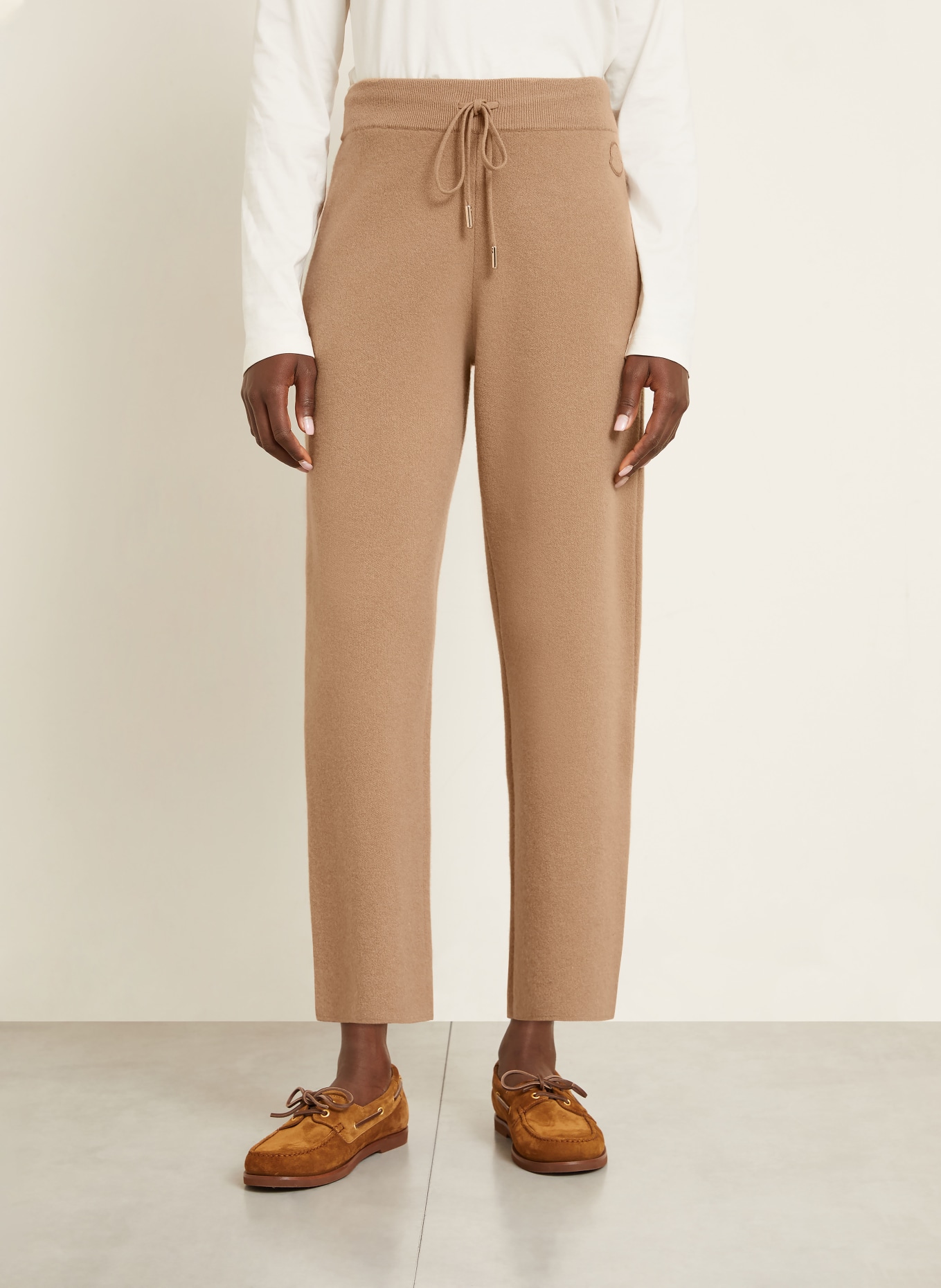 MONCLER Strickhose mit Cashmere: CAMEL