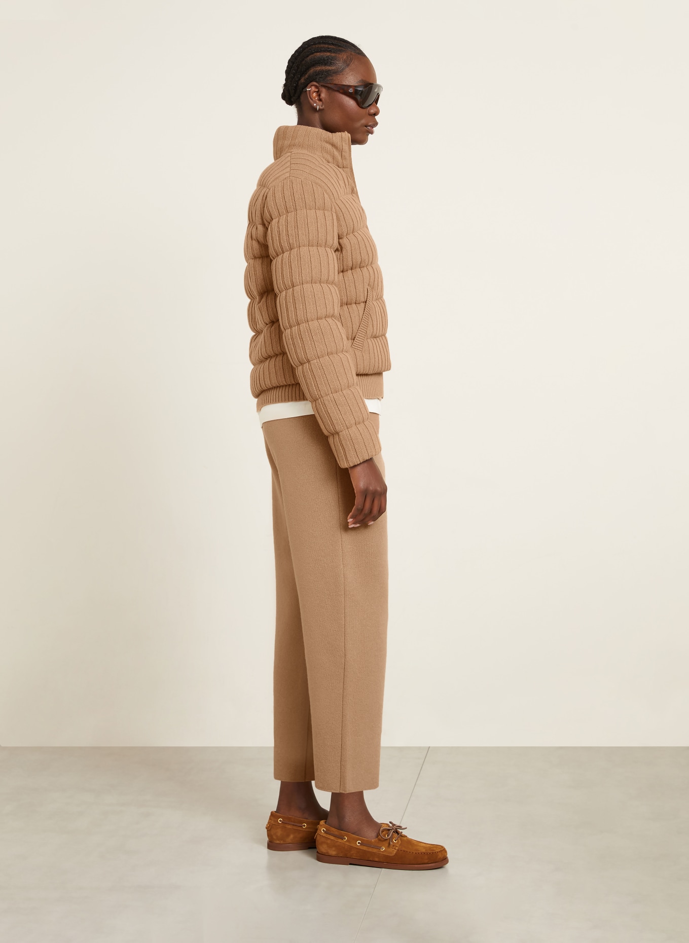 MONCLER Strickhose mit Cashmere: CAMEL