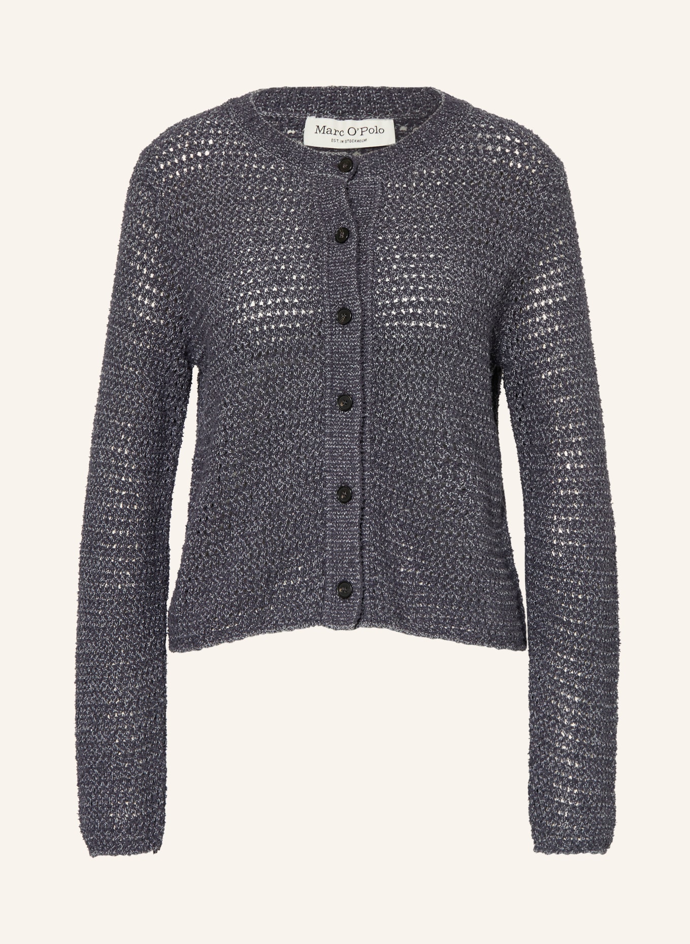 Marc O'Polo svetr: TMAVĚ MODRÁ / BÍLÁ