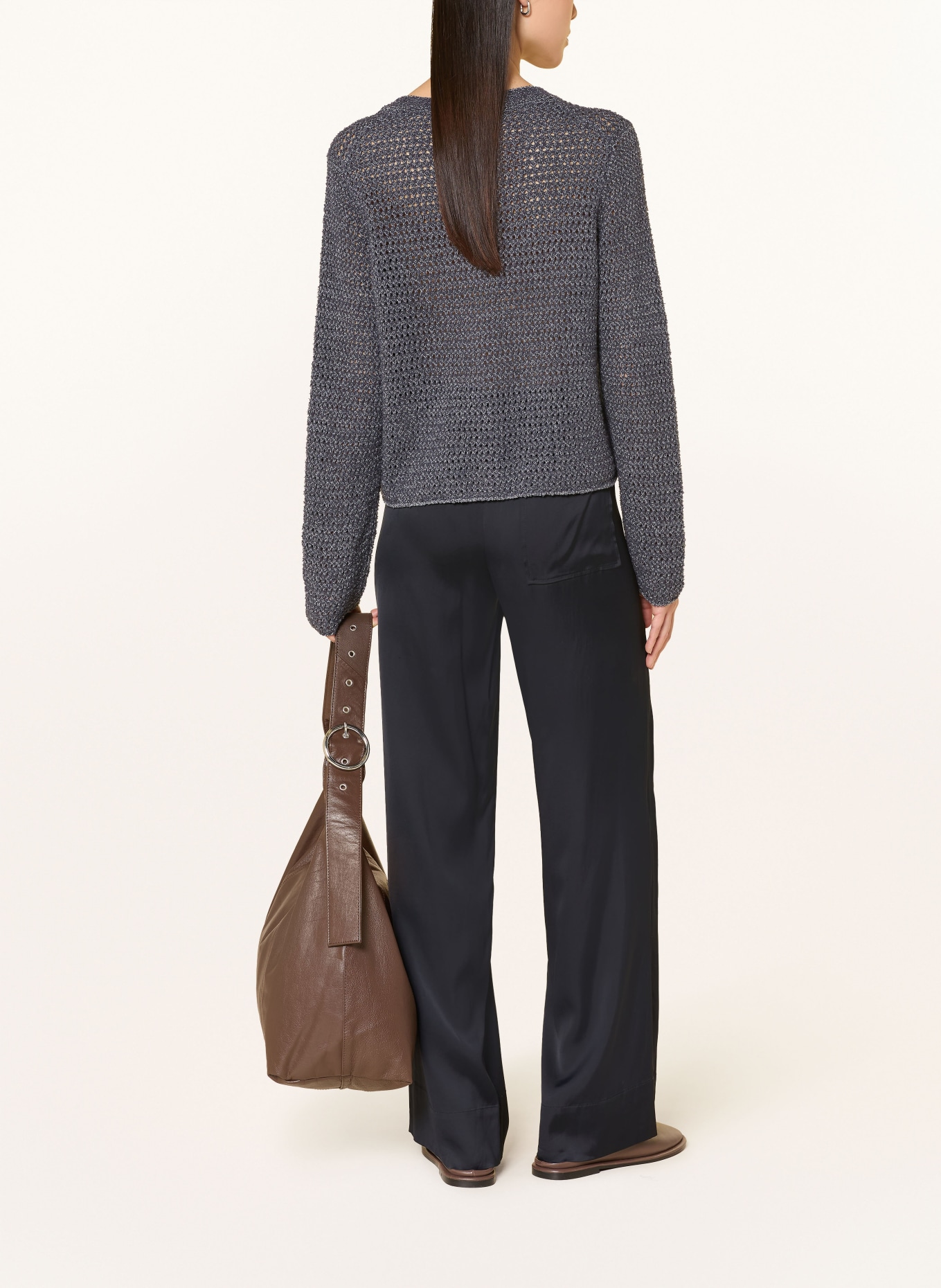 Marc O'Polo svetr: TMAVĚ MODRÁ / BÍLÁ