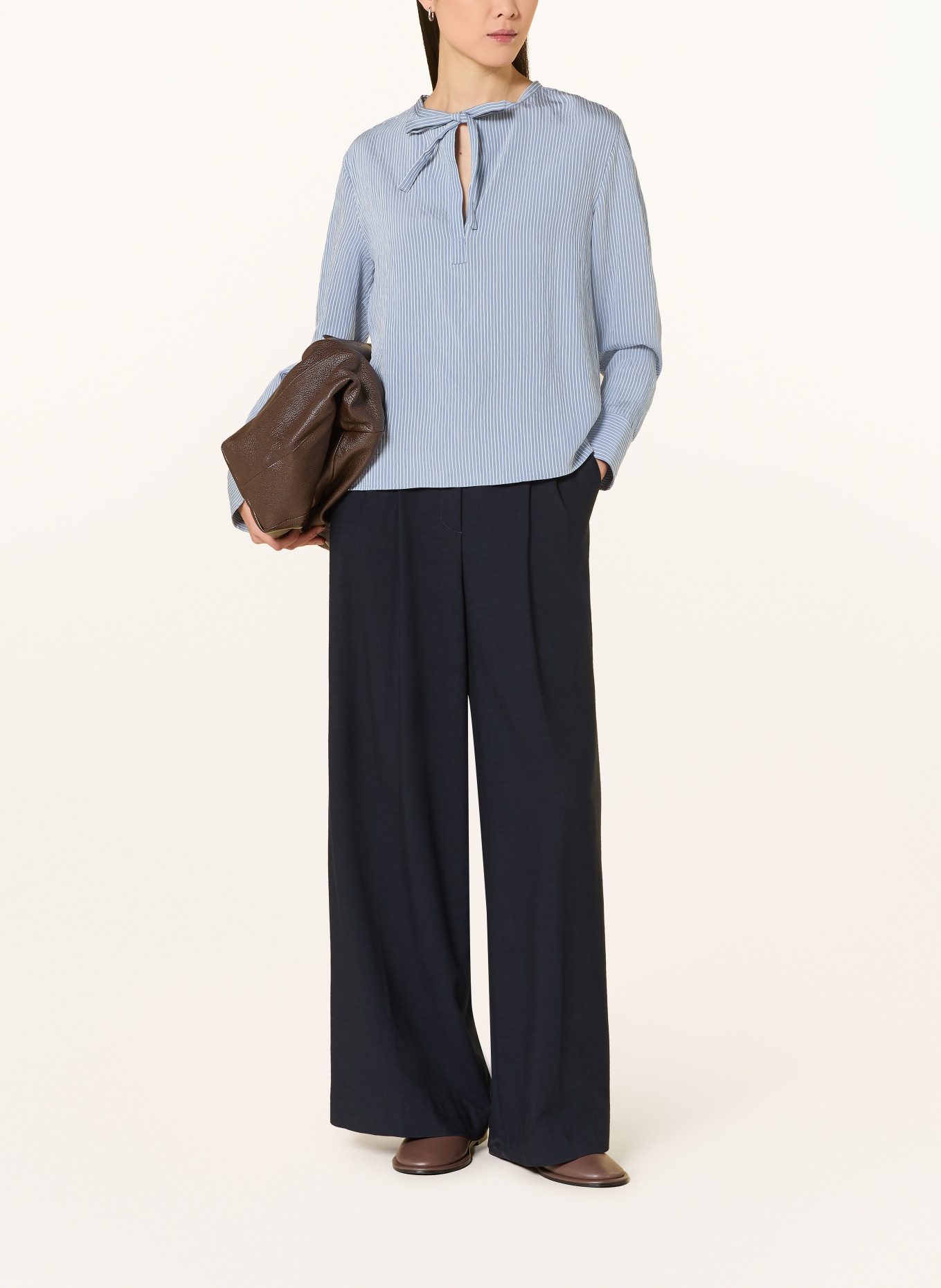 Marc O'Polo blůza: TMAVĚ MODRÁ / BÍLÁ