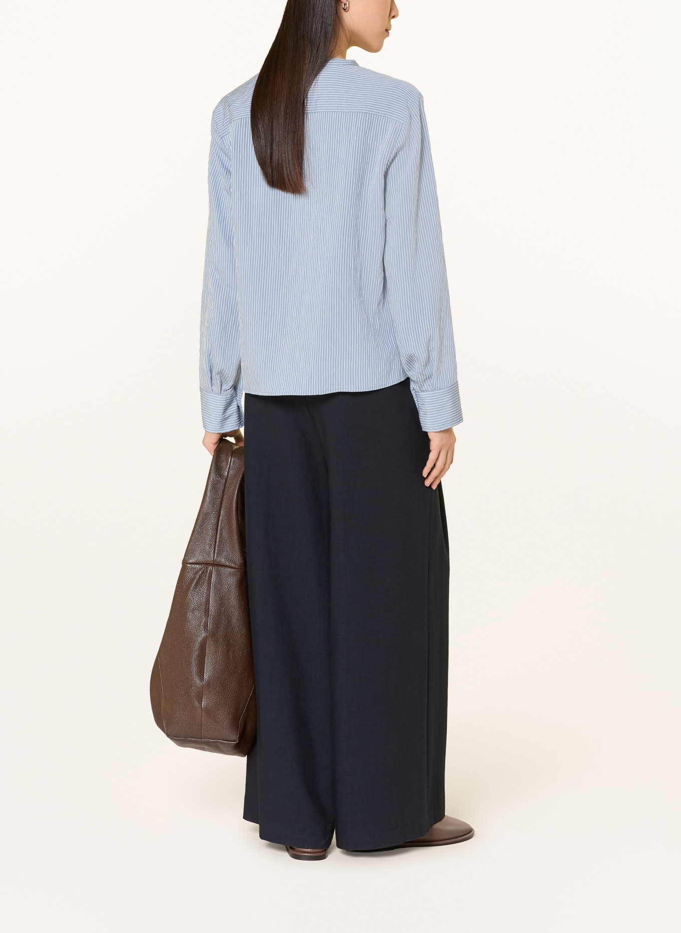 Marc O'Polo blůza: TMAVĚ MODRÁ / BÍLÁ