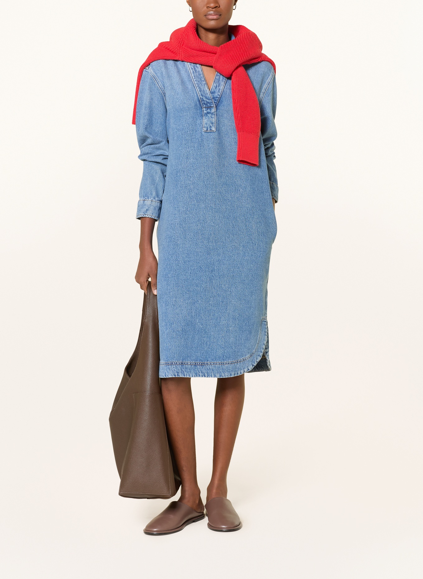 Marc O'Polo robe en jean: BLEU
