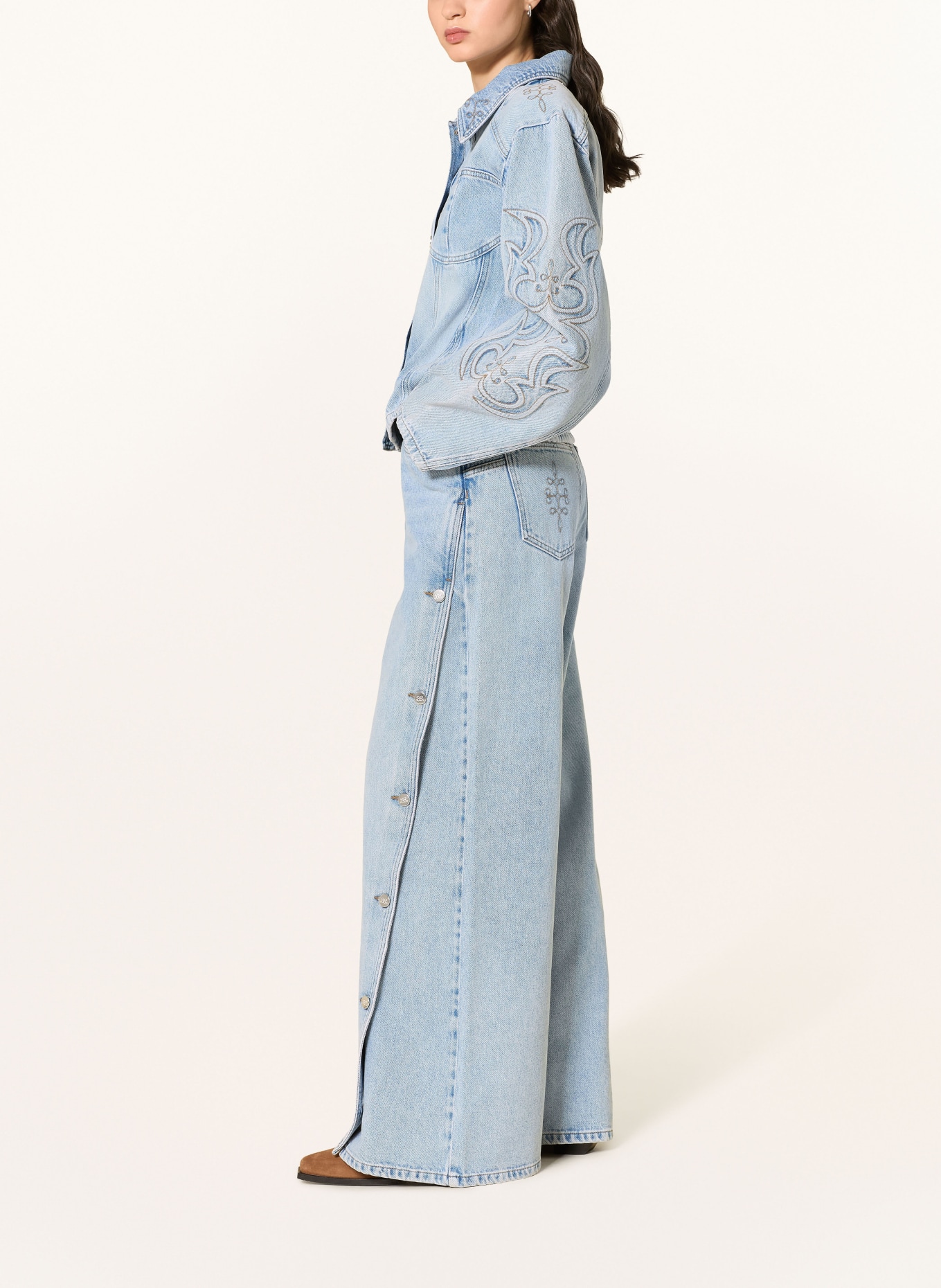 GESTUZ Jean à jambes larges BXGSTACIE: 108303 Vintage blue denim