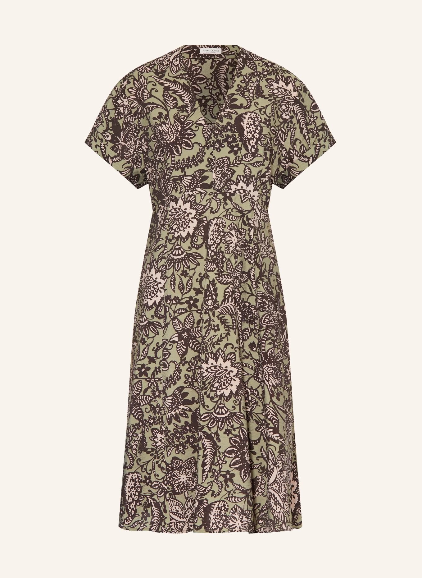 Marc O'Polo Kleid: GRÜN / HELLGRAU / SCHWARZ