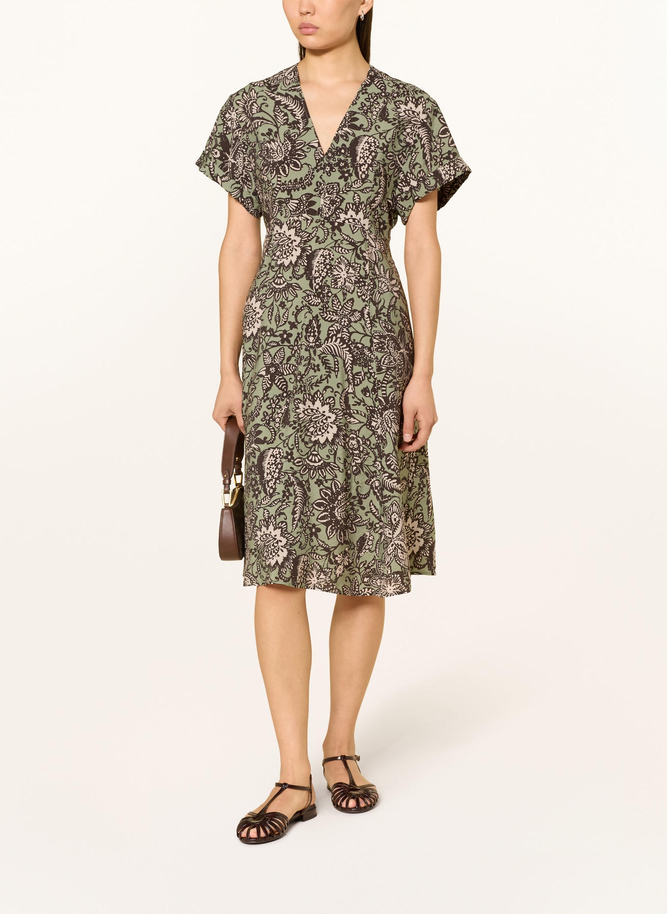 Marc O'Polo Kleid: GRÜN / HELLGRAU / SCHWARZ