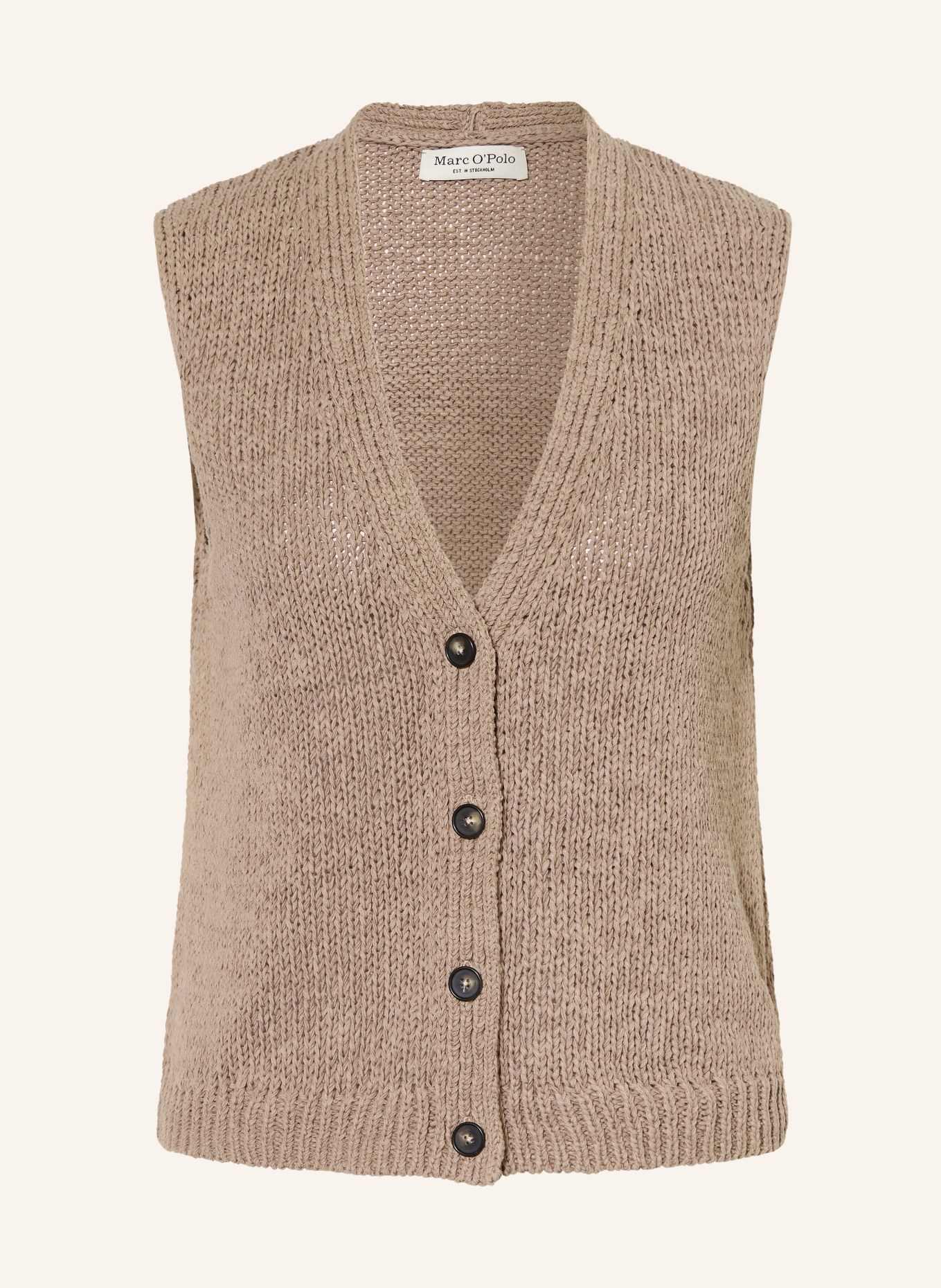 Marc O'Polo gilet en tricot: TAUPE